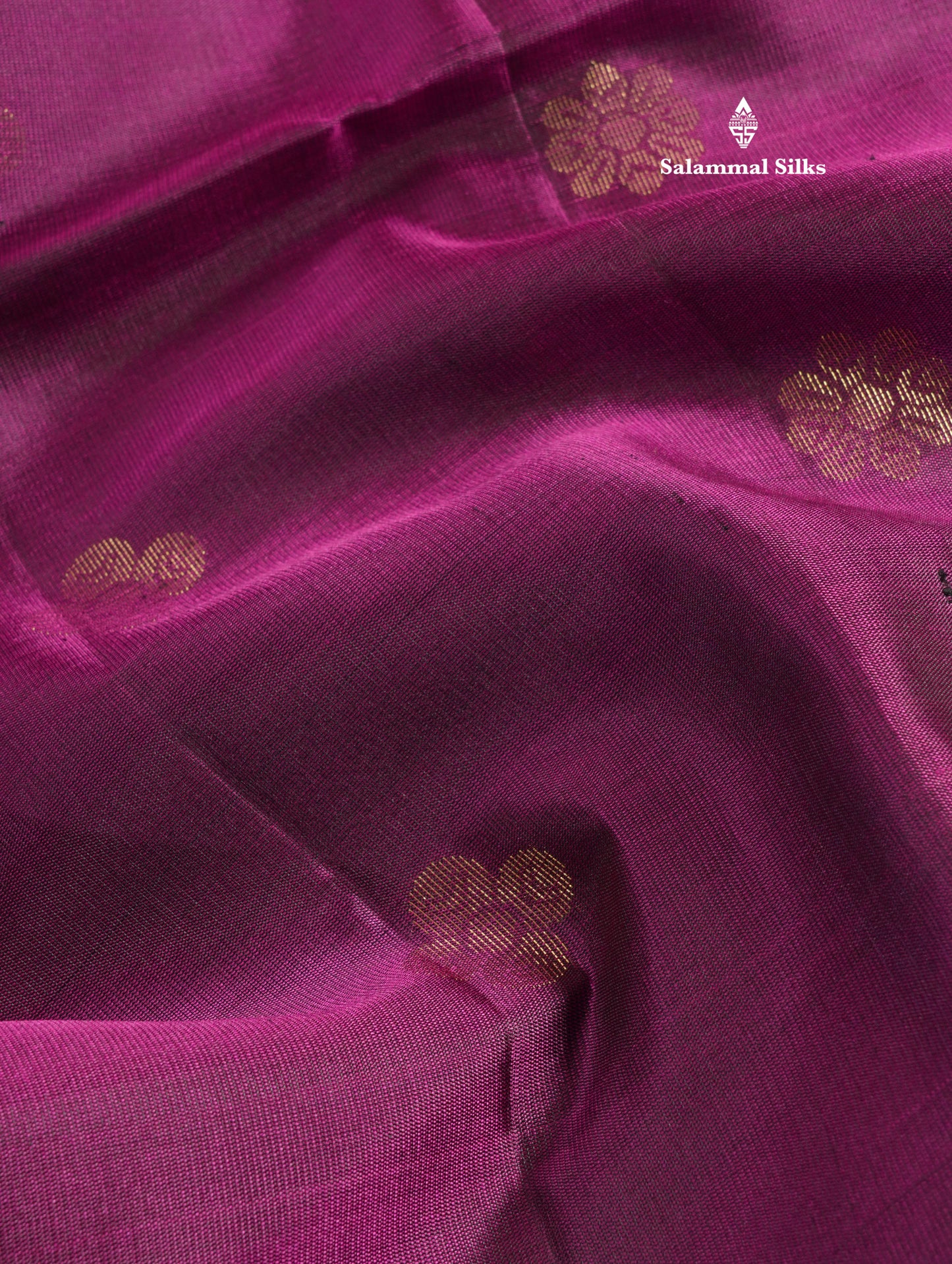 Kanjivaram Beautiful Magenta Pure Soft Silk Saree With Gold Zari Border