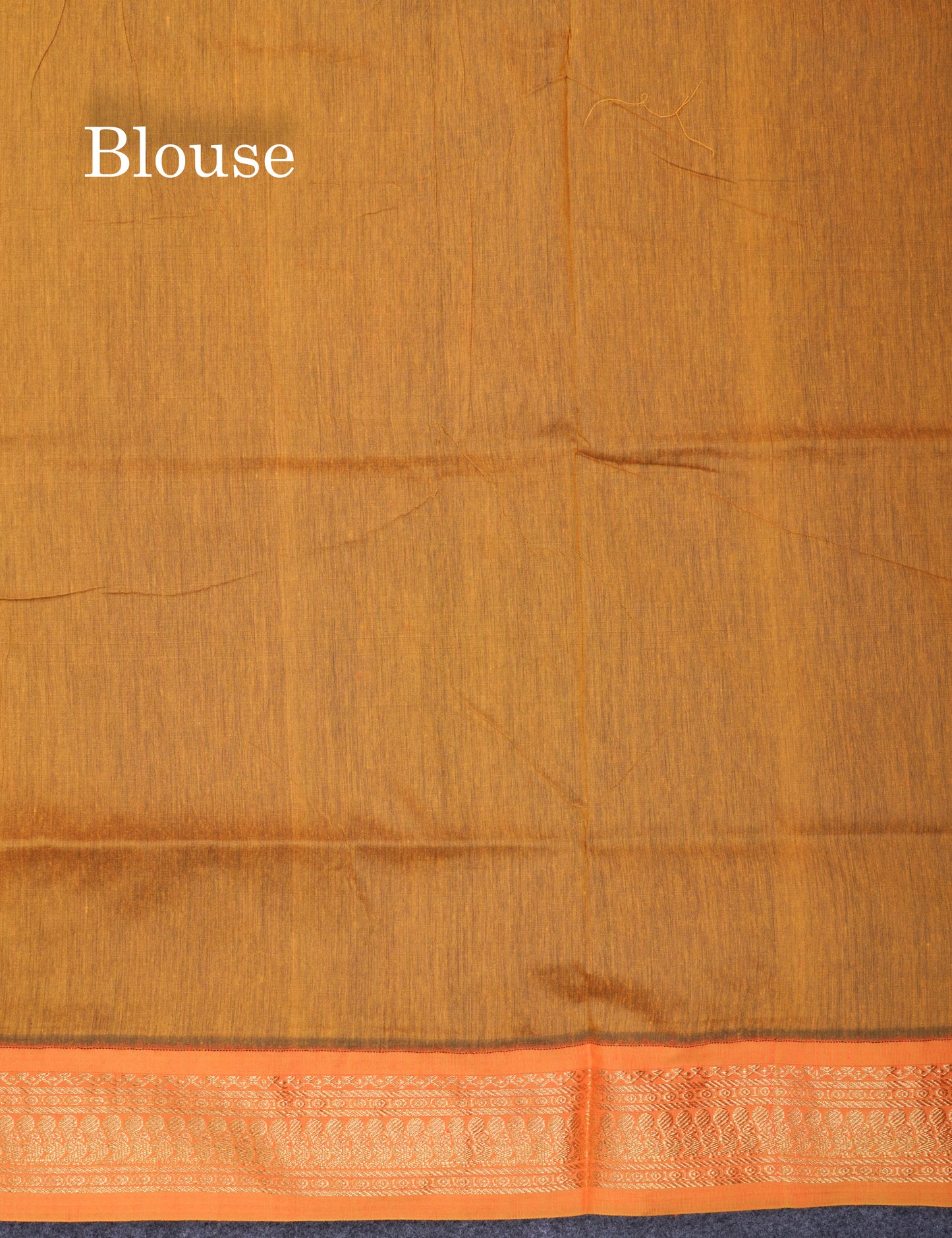 Violet Kalyani Cotton Saree With Contrast Mustard Yellow Blouse