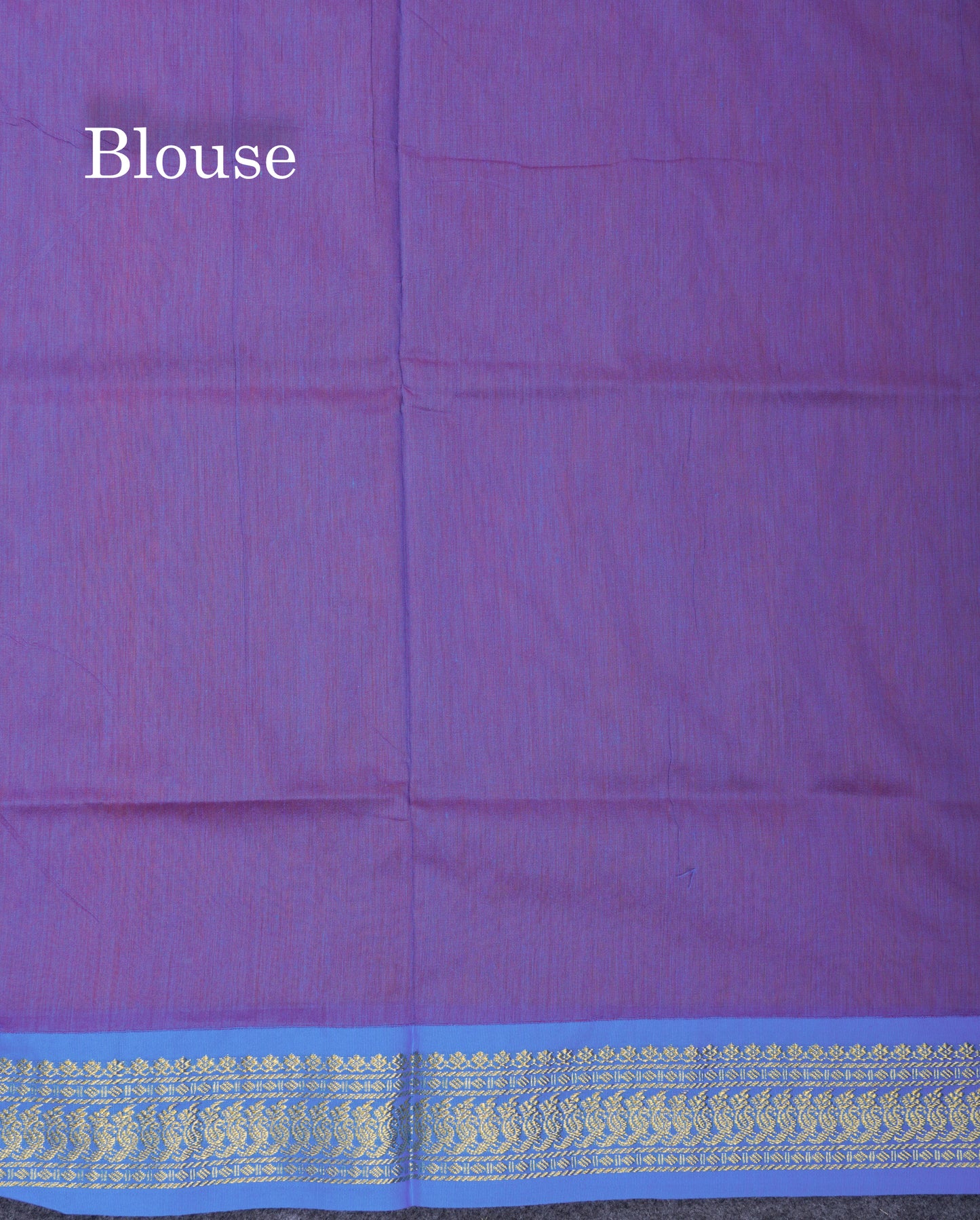 Mango Yellow Kalyani Cotton Saree With Contrast Dual Tone Violet Blouse