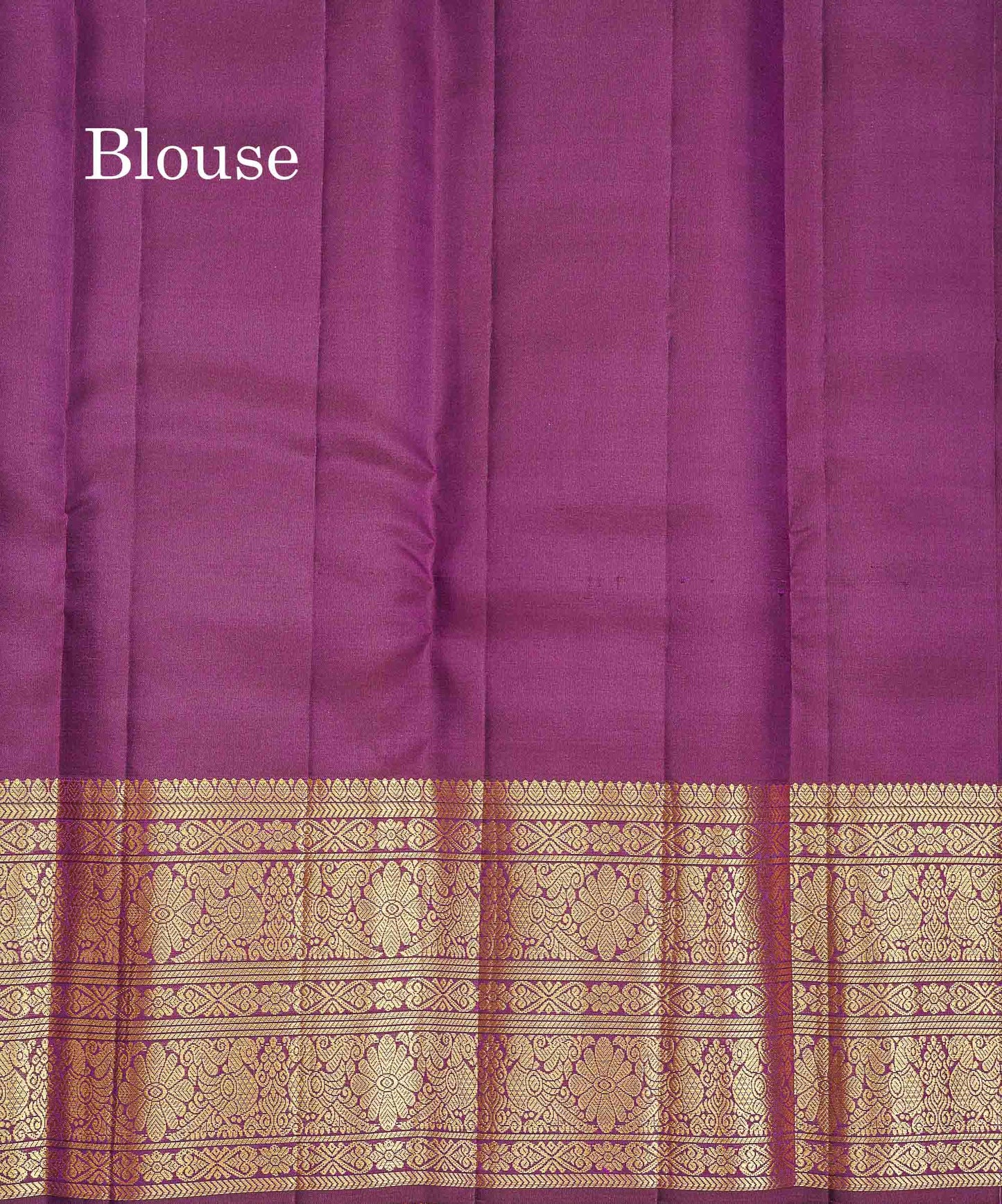 Pure Kanjivaram Silk Saree - Magenta Colour Body Checks With Butta & Traditional Border