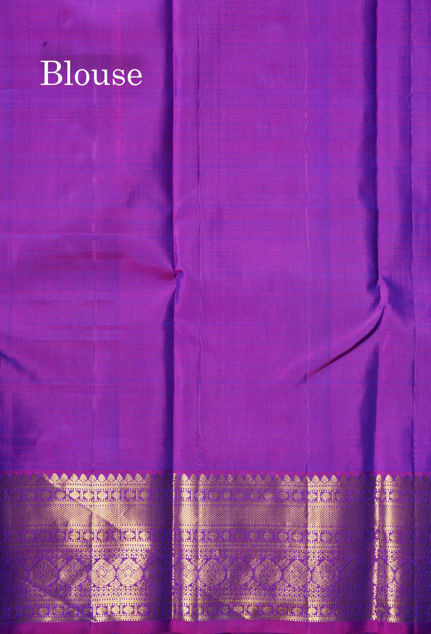 Kanjivaram Beautiful Peacock Blue Gold Zari Lines Pure Silk Saree With Vadamalli Border