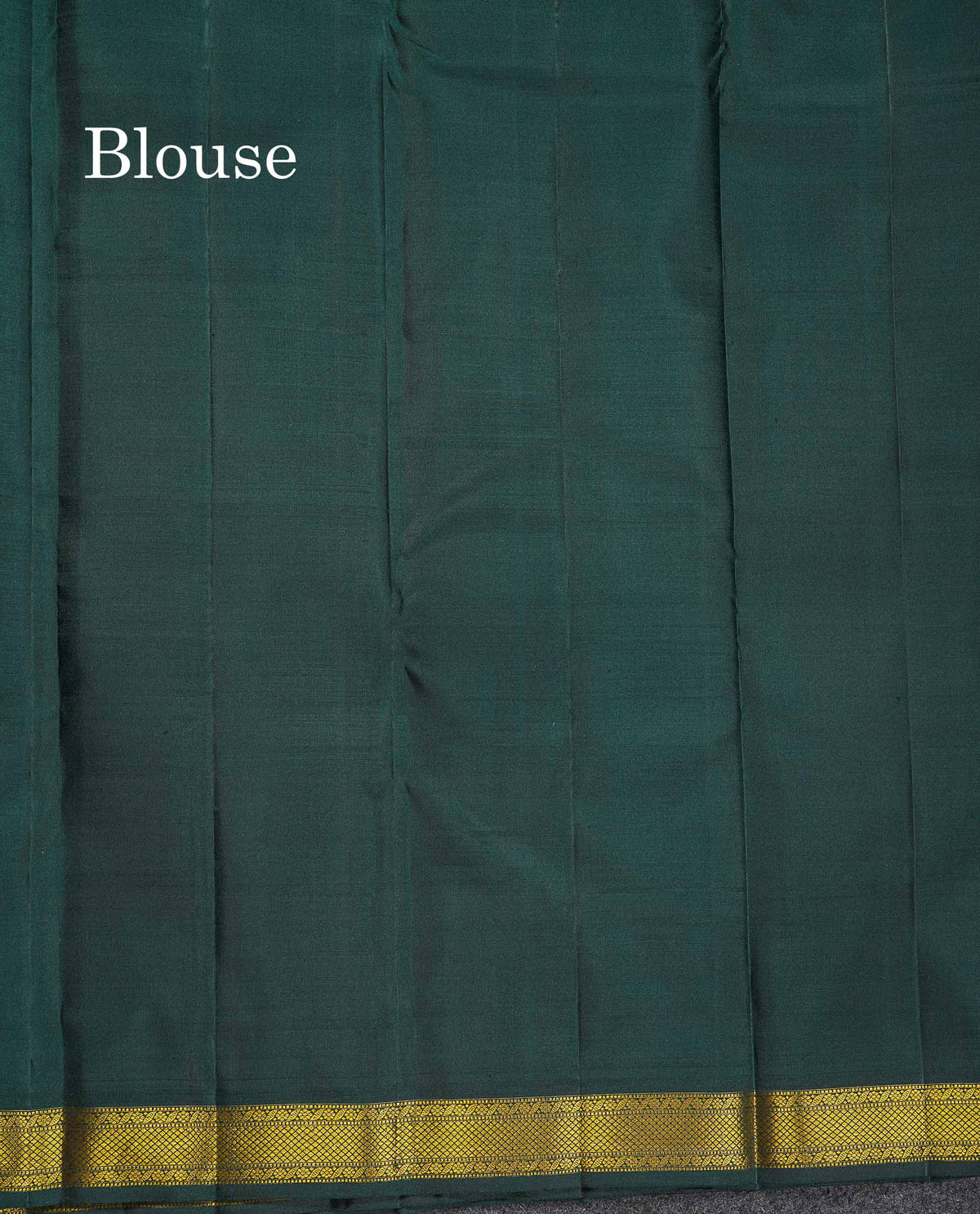 Pure Kanjivaram Silk Saree - Cream Green Colour Body With Contrast Bottle Green Small Border