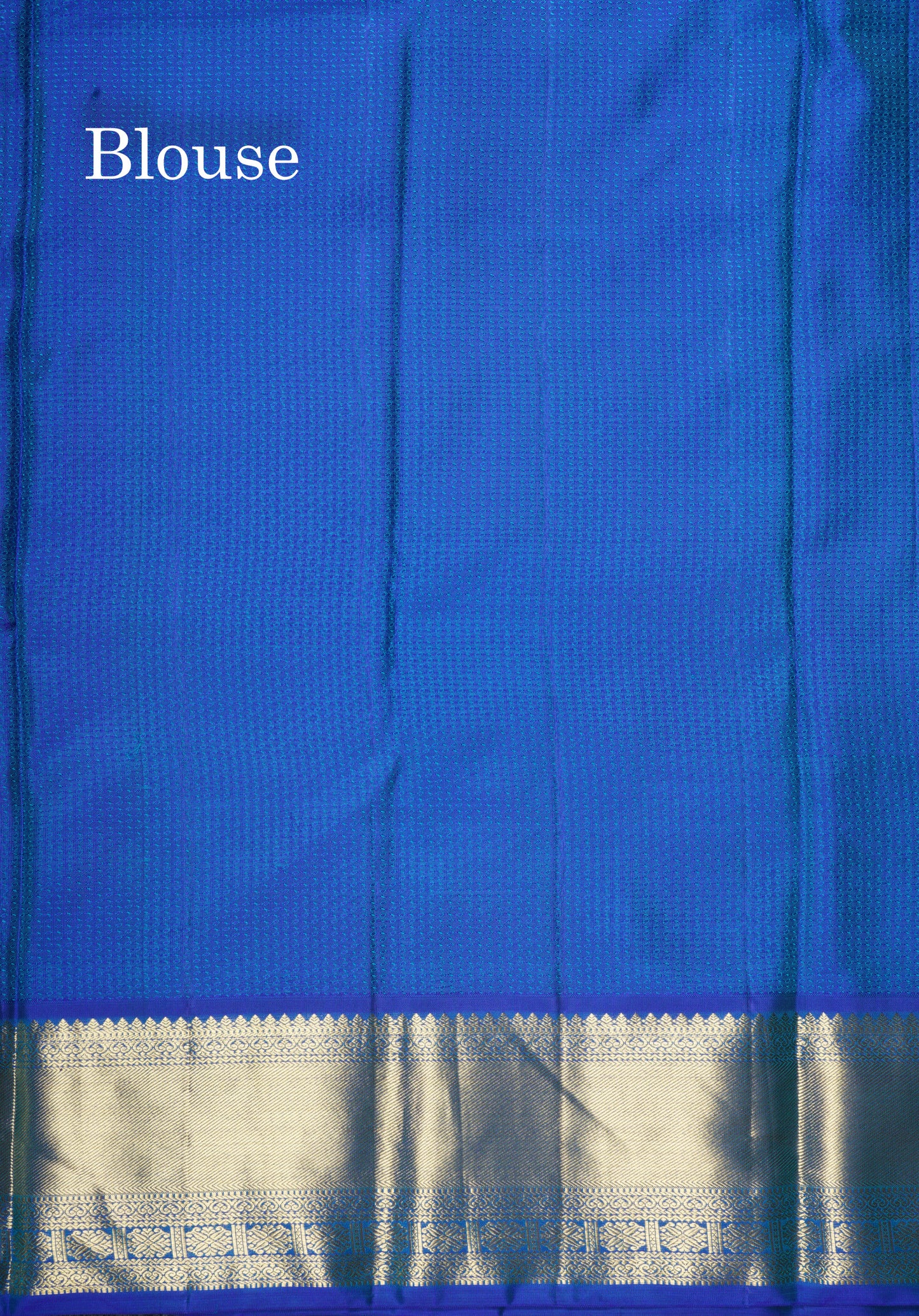 Sapphire Green Bridal Pure Kanjivaram Silk Saree With Contrast Royal Blue Border