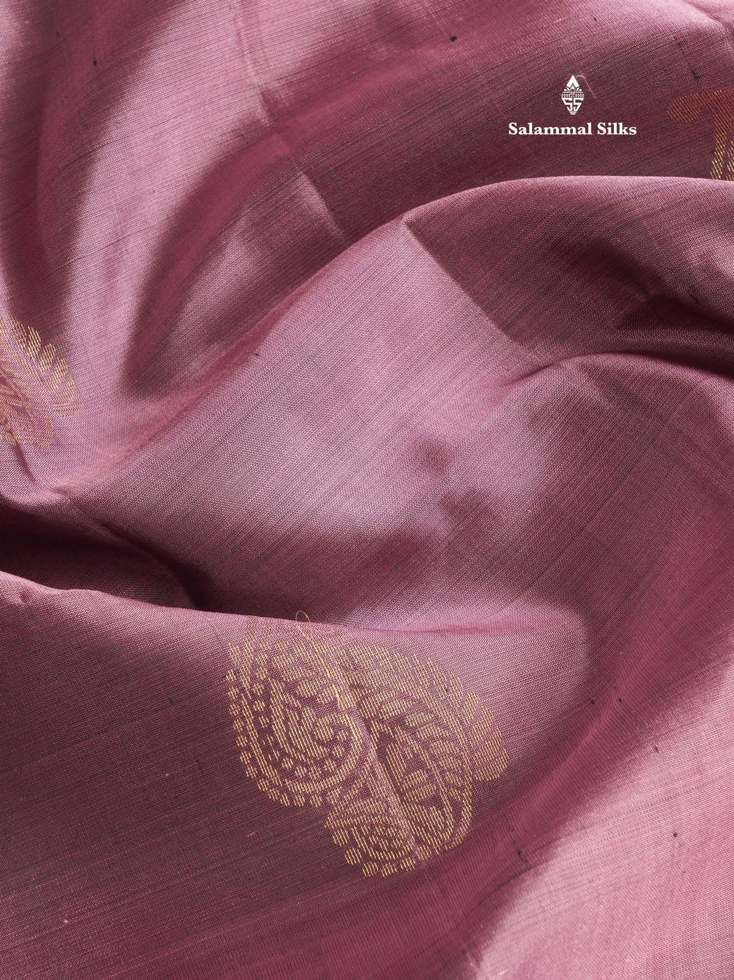 Onion Pink Kanjivaram Pure Soft Silk Saree With Contrast Violet Border