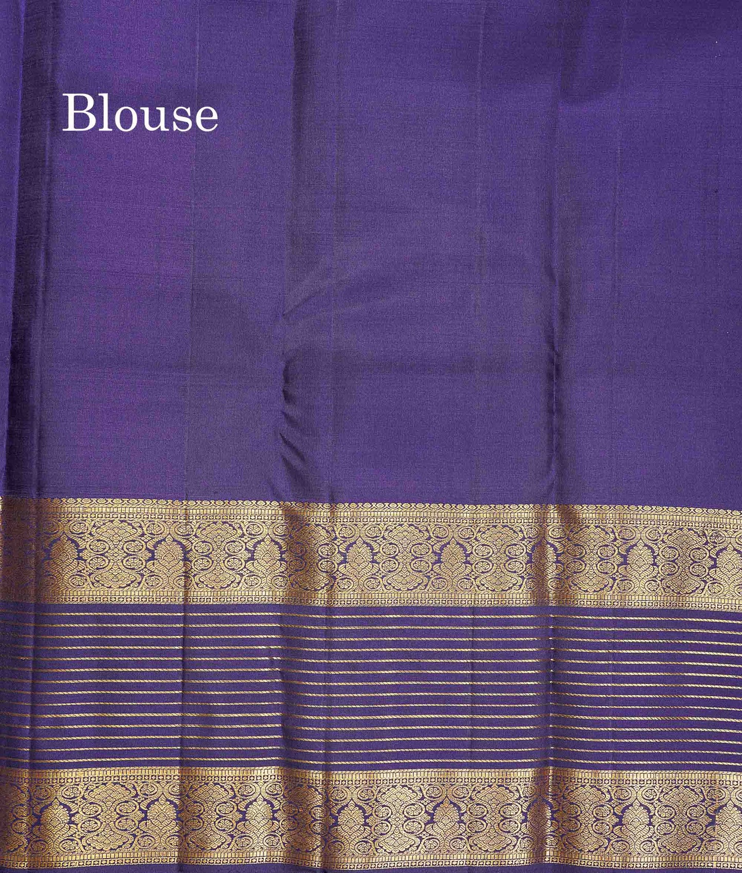 Pure Kanjivaram Silk Saree - Teal Blue Colour Body Vaira Oosi Lines With Butta & Navy Blue Evening Morning Border