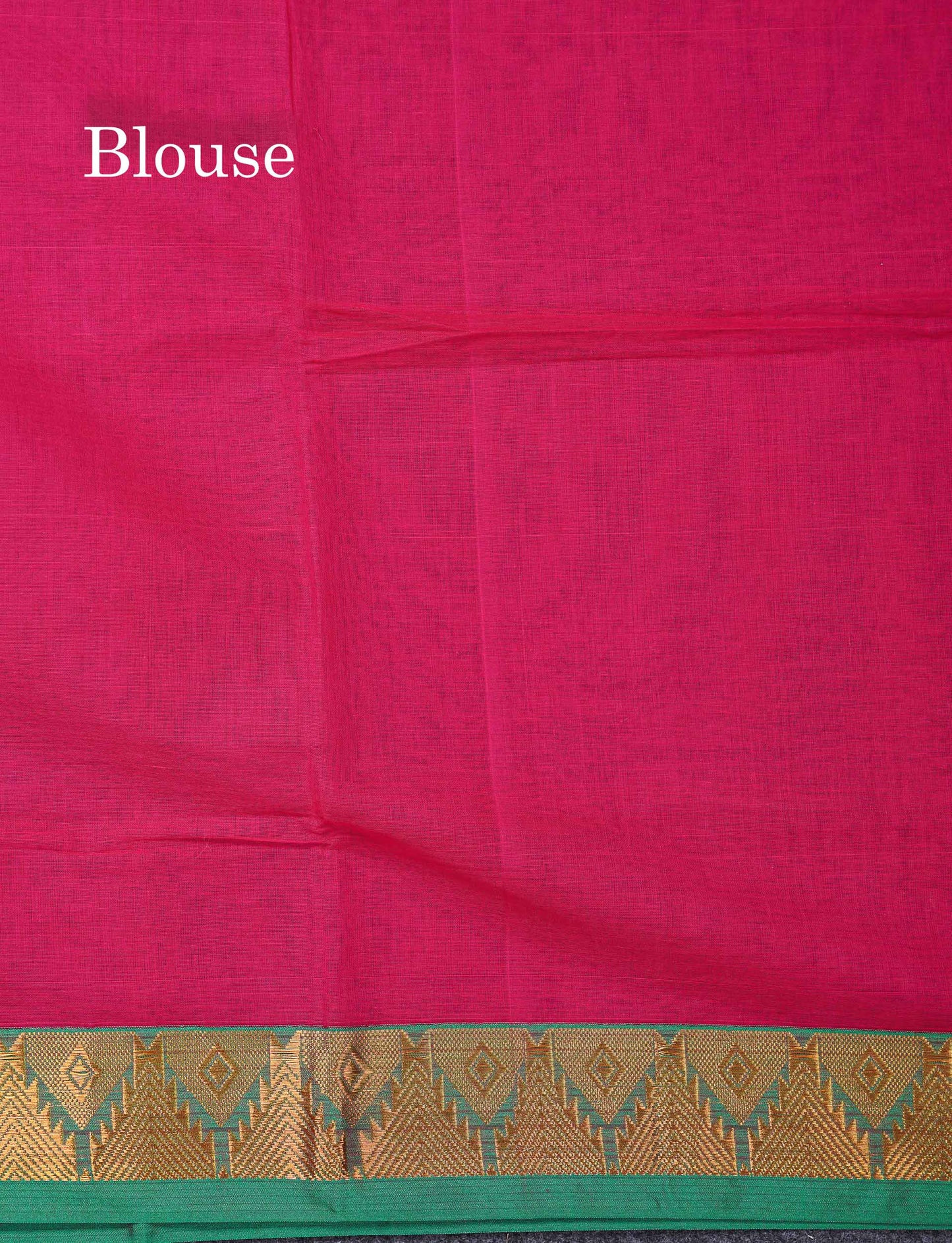 Beautiful Anandha Blue Plain Pure Cotton Saree With Contrast Maroon Traditional Temple Border
