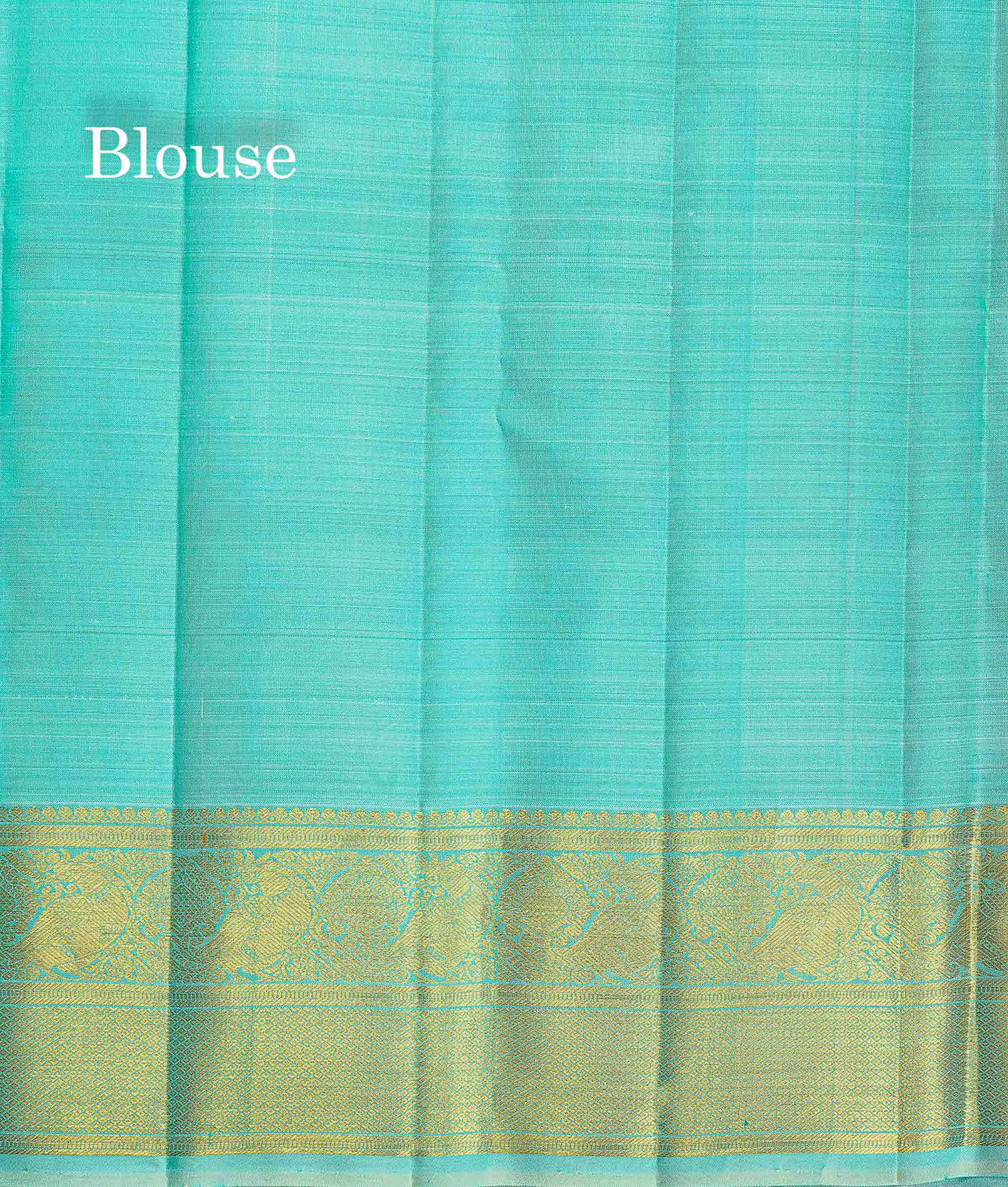 Pure Kanjivaram Silk Saree - Sea Blue Colour Body Small Checks With Butta & Contrast Light Sea Blue Border