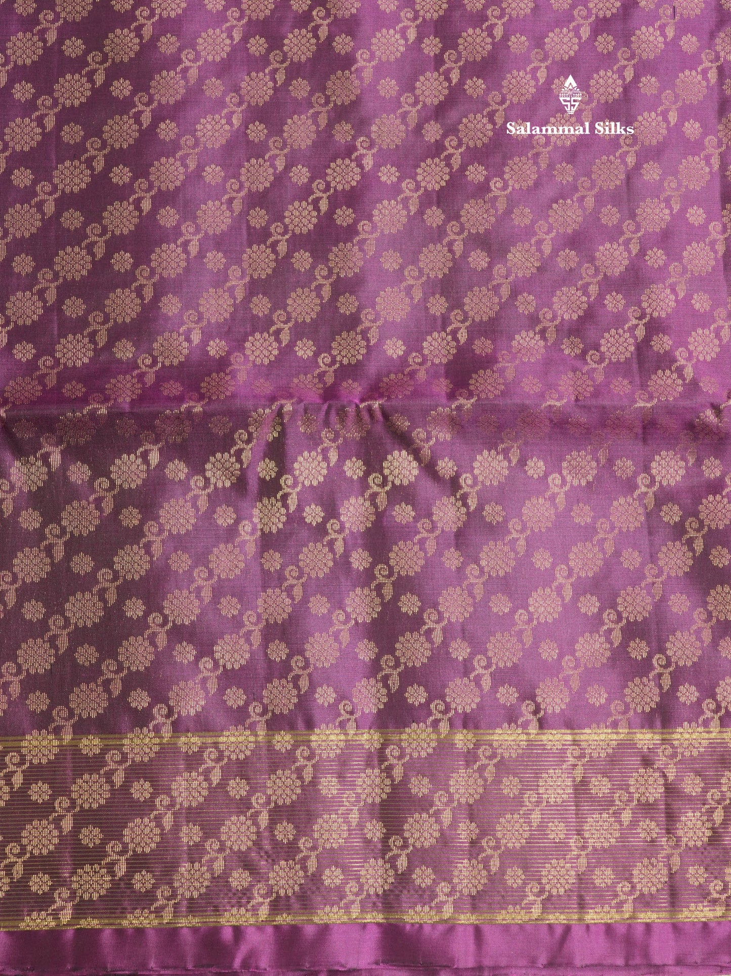 Beautiful Light Chocolate Kanjivaram Pure Soft Silk Saree With Contrast Violet Double Border