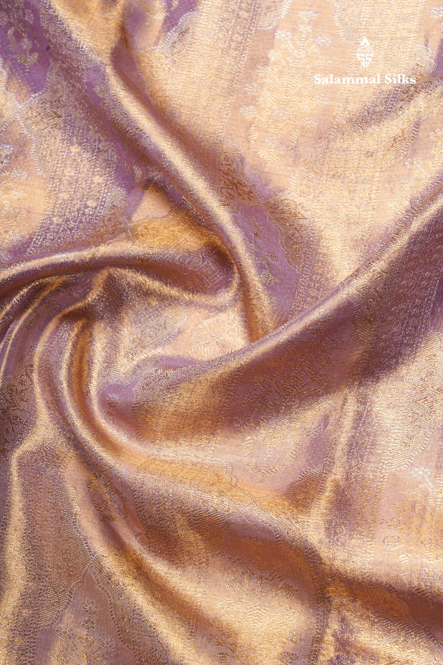 Kanjivaram Tissue Silk Saree Lavender With Grand Blouse