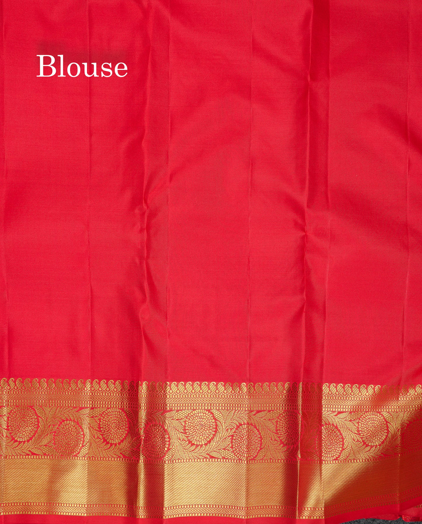 Beautiful Chilly Red Bridal Pure Kanjivaram Silk Saree With Traditional Border