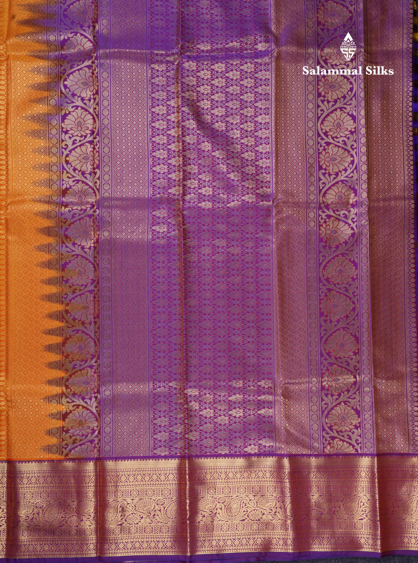 Mango Yellow Semi Silk Saree With Contrast Magenta Border