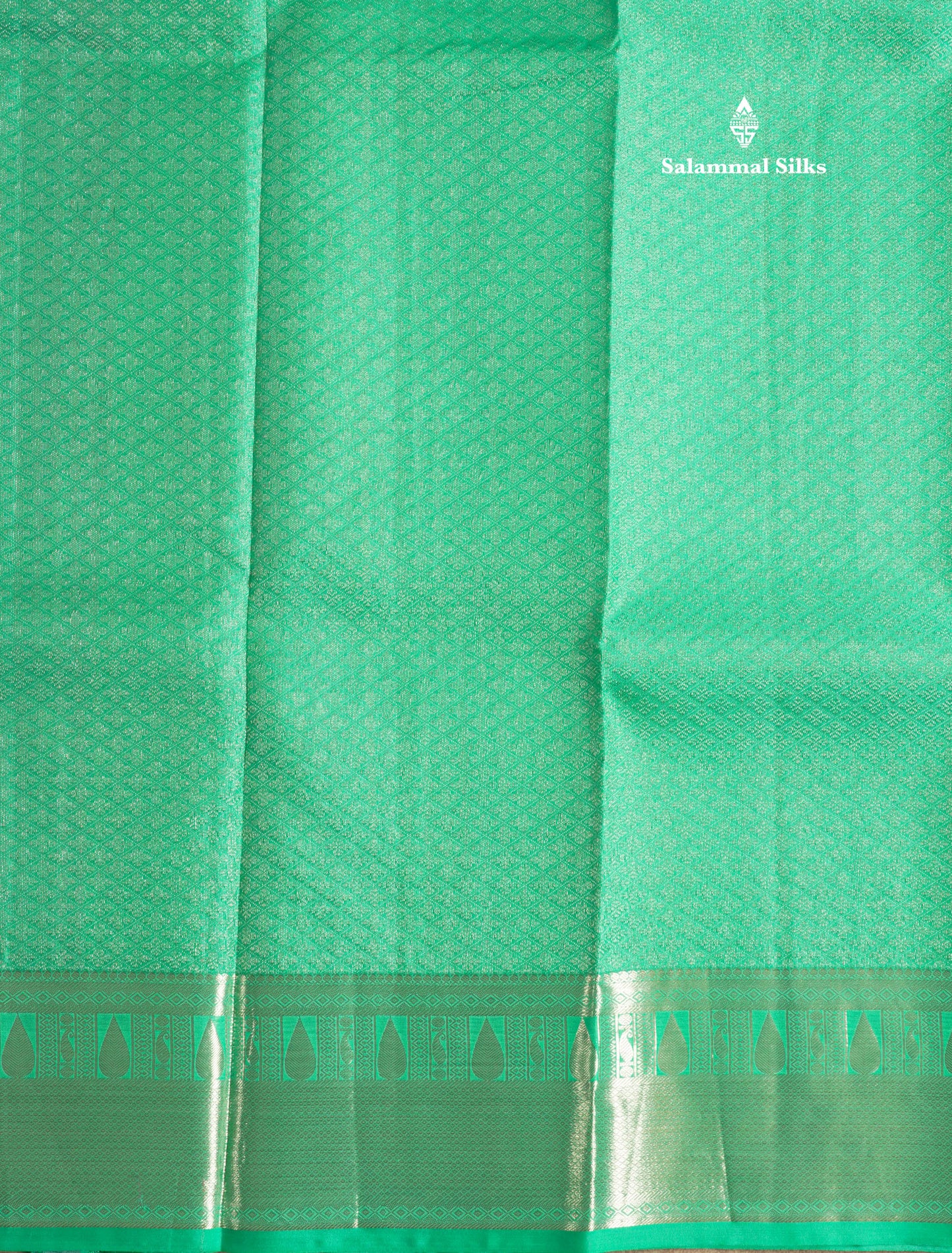 Lavender Small Checks Pure Kanjivaram Silk Saree With Silver Zari Border