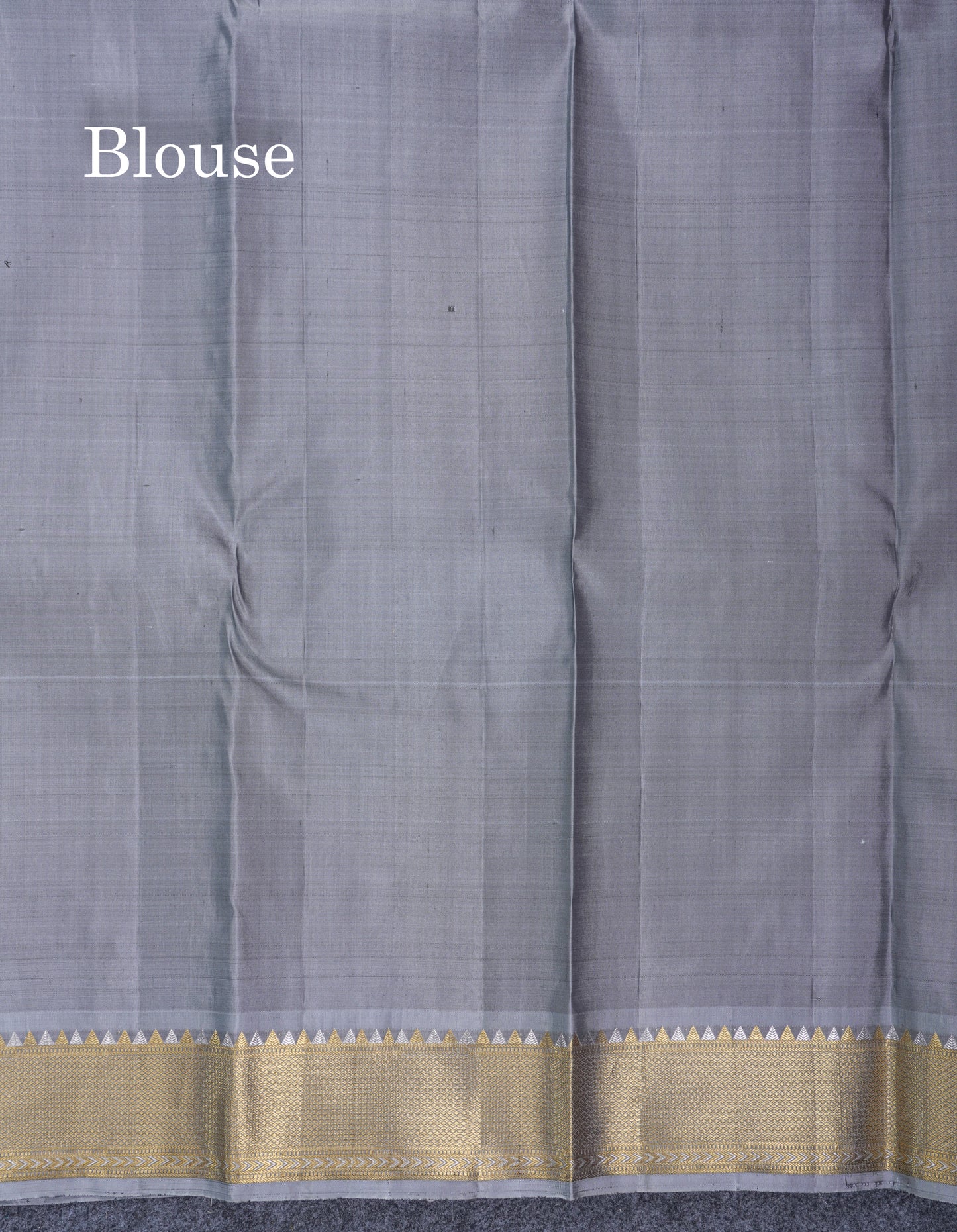 Dark Purple Pure Kanjivaram Silk Saree With Contrast Light Grey Small Border