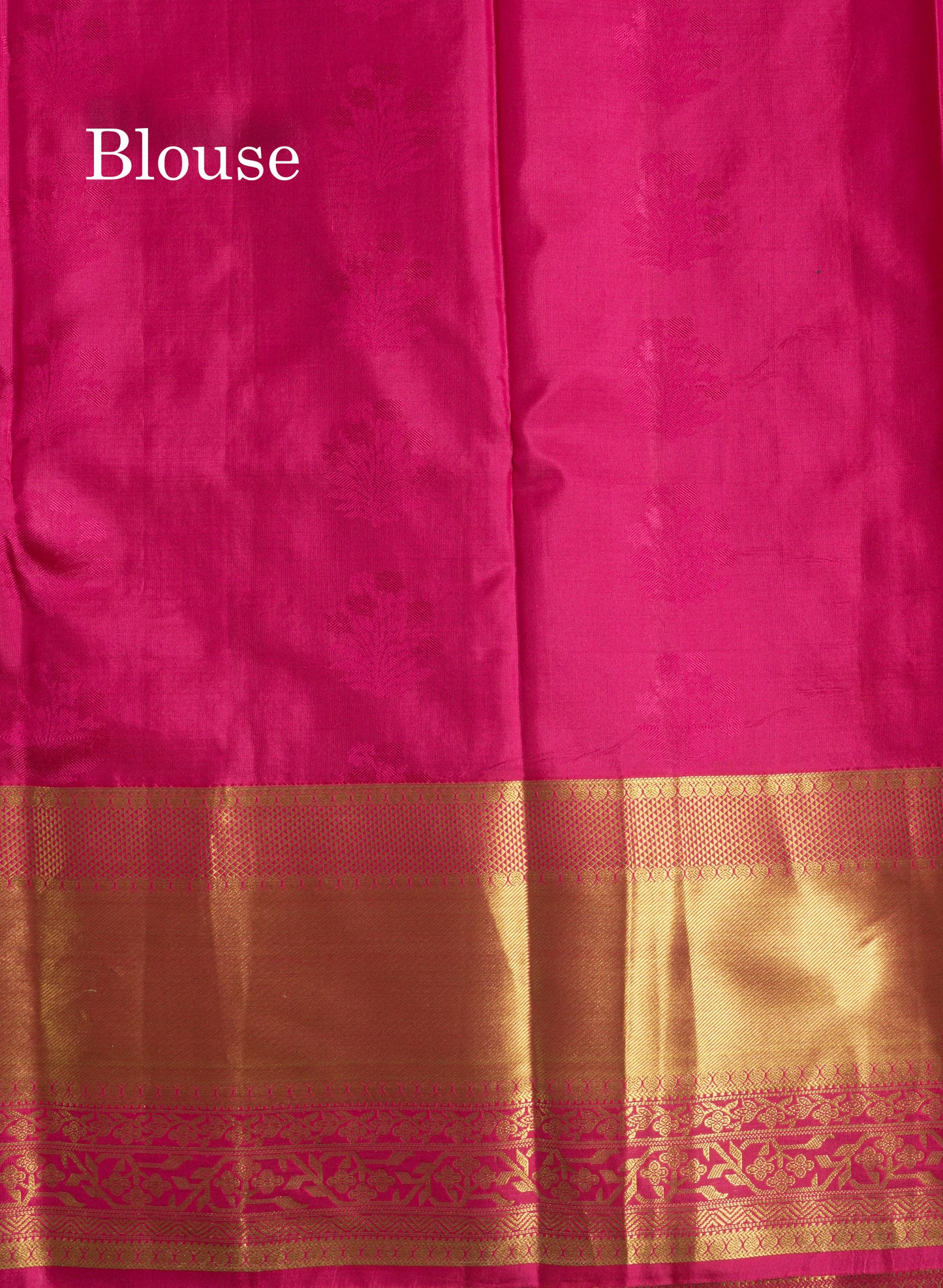 Pinkish Orange Pure Kanjivaram Silk Saree With Contrast Pink Border