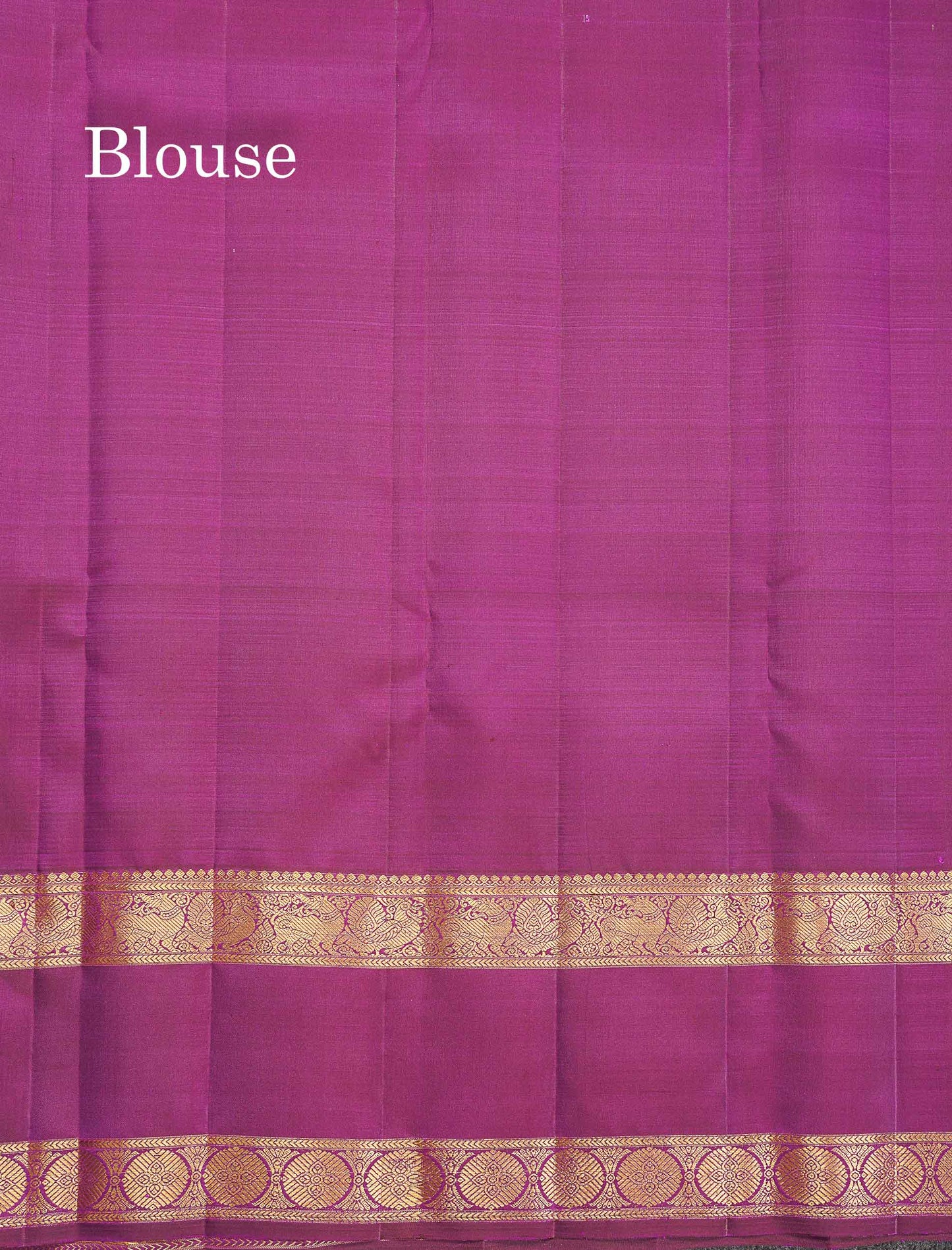 Pure Kanjivaram Silk Saree - Light Rose Colour Body Vaira Oosi Lines With Butta & Contrast Magenta Traditional Gap Border