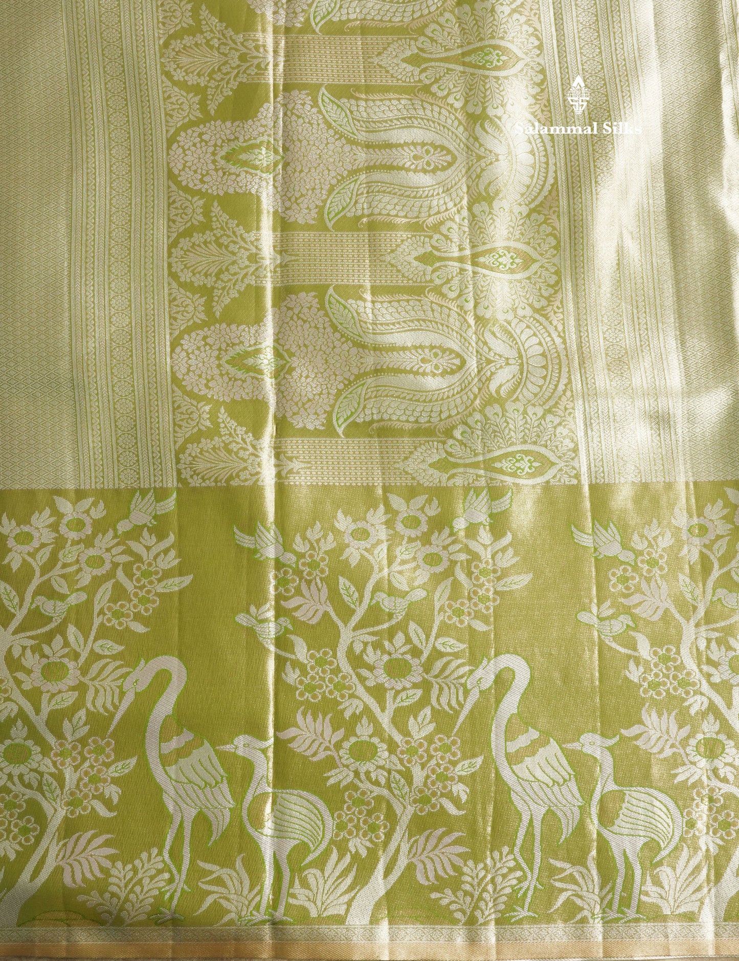 Light Pink Bridal Semi Silk Saree With Contrast Peach Evening Morning Border