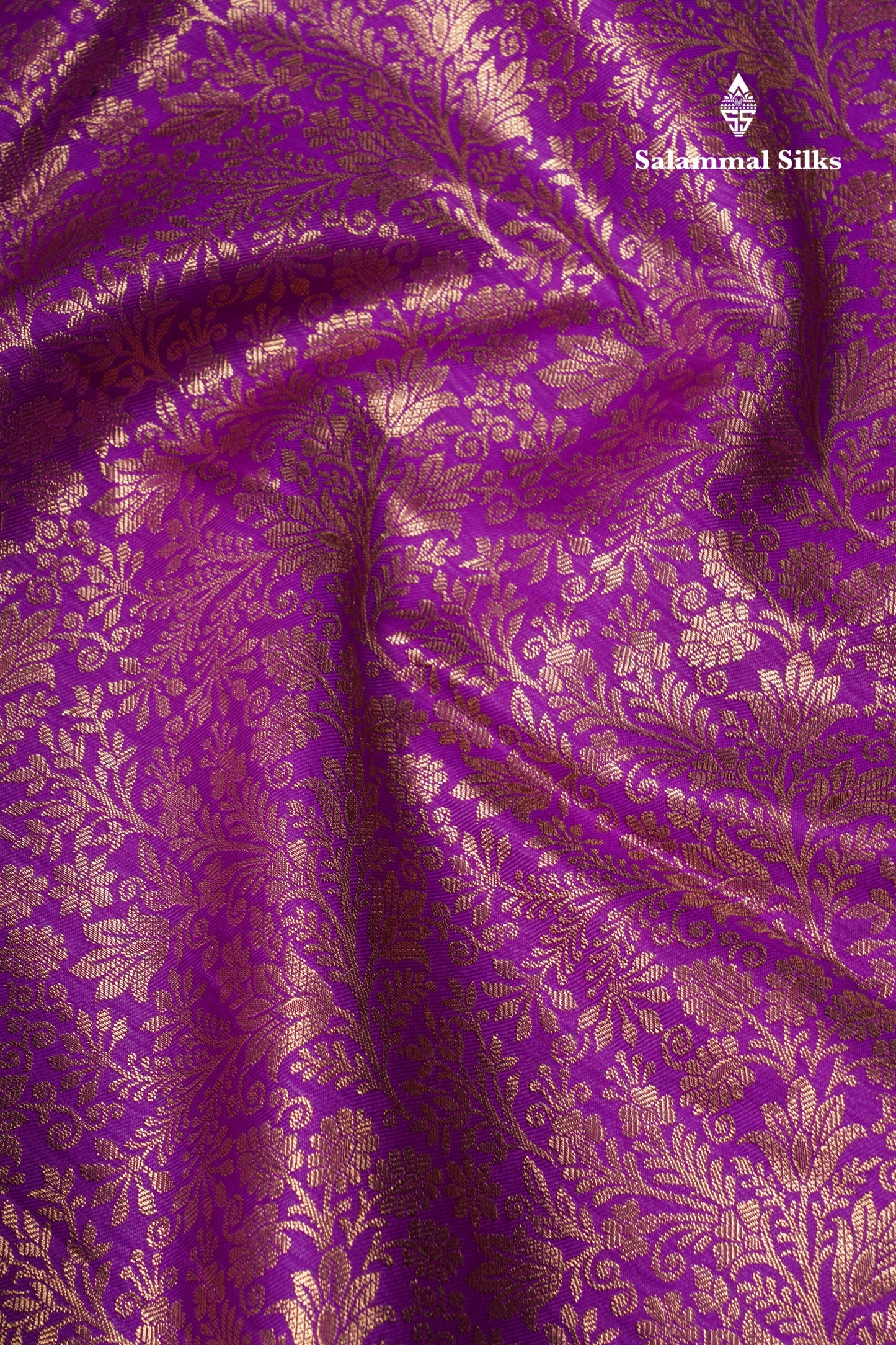 Purple Bridal Semi Silk Saree With Contrast Sapphire Green Border
