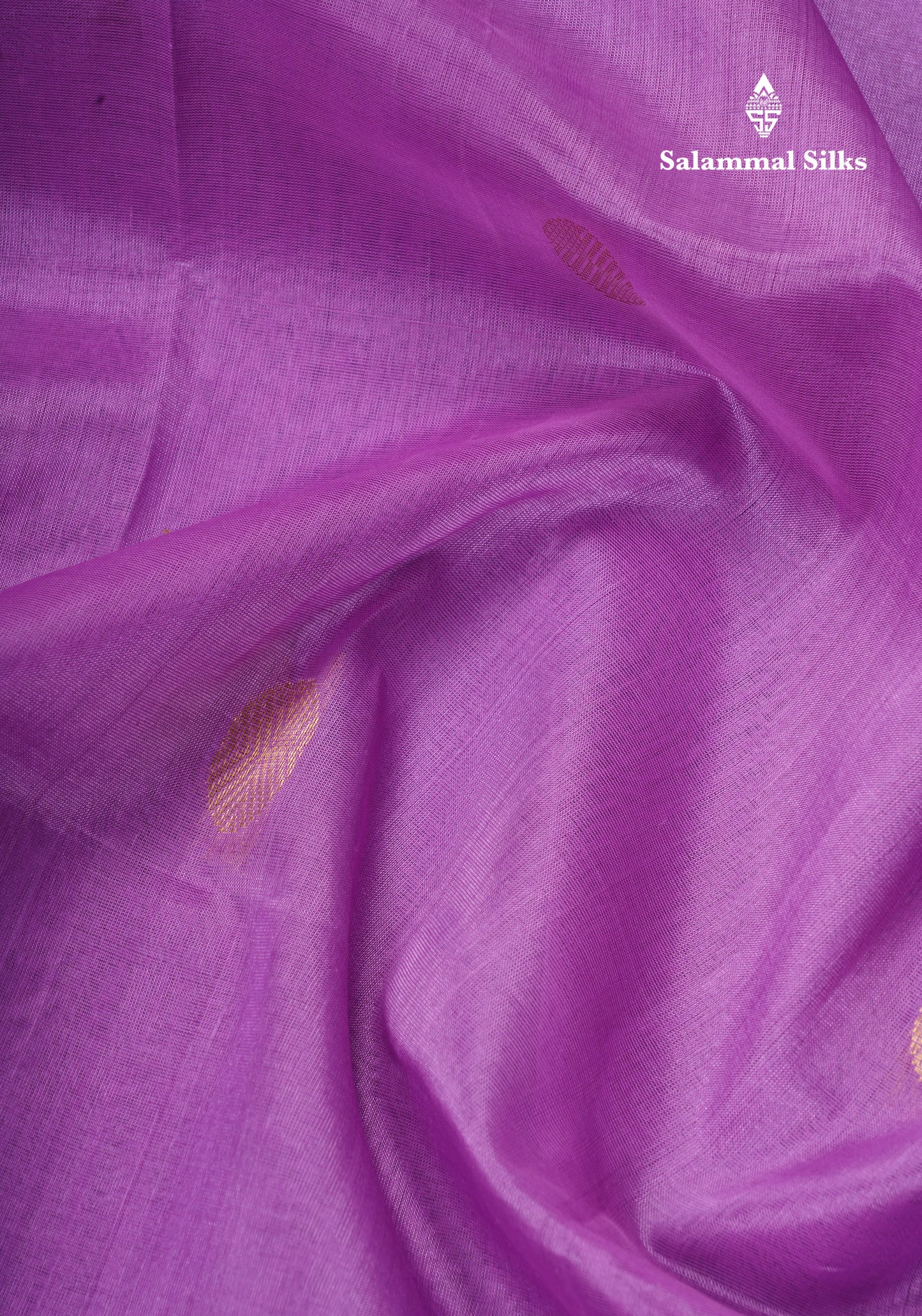 Lavender Pure Silk Cotton Saree With Contrast Black Border
