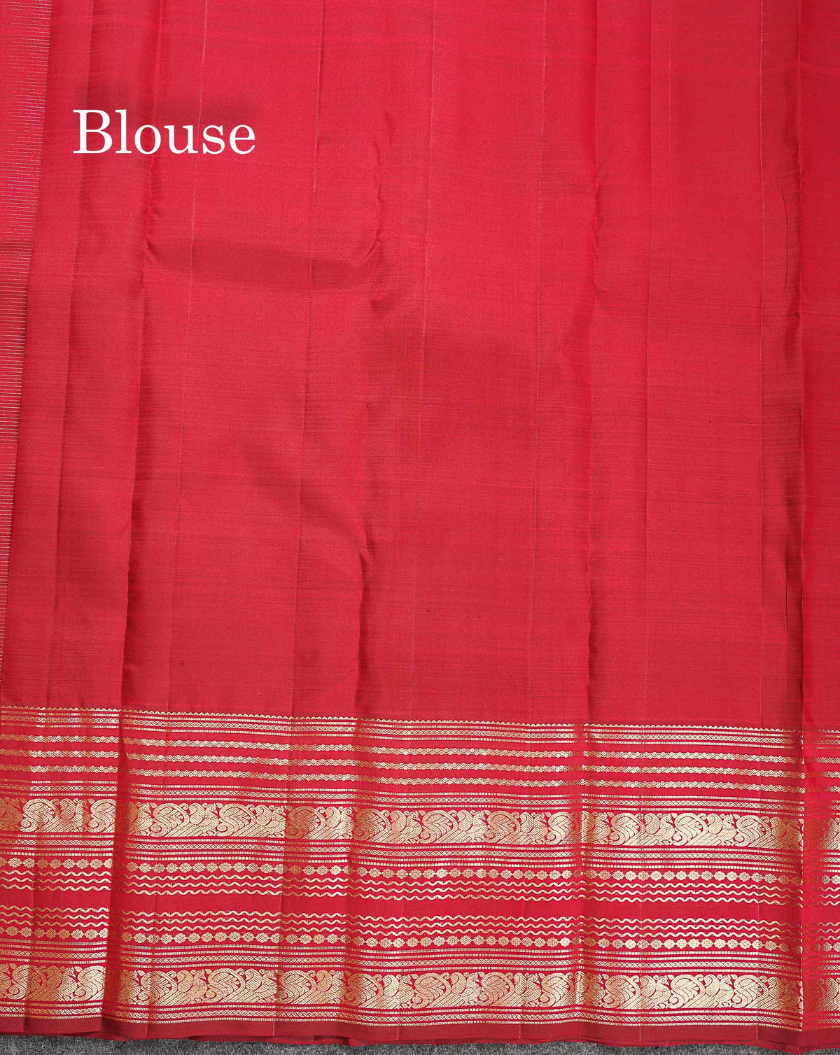 Pure Kanjivaram Silk Saree - Maroon Colour Body Vaira Oosi Lines With Butta & Traditional Long Border