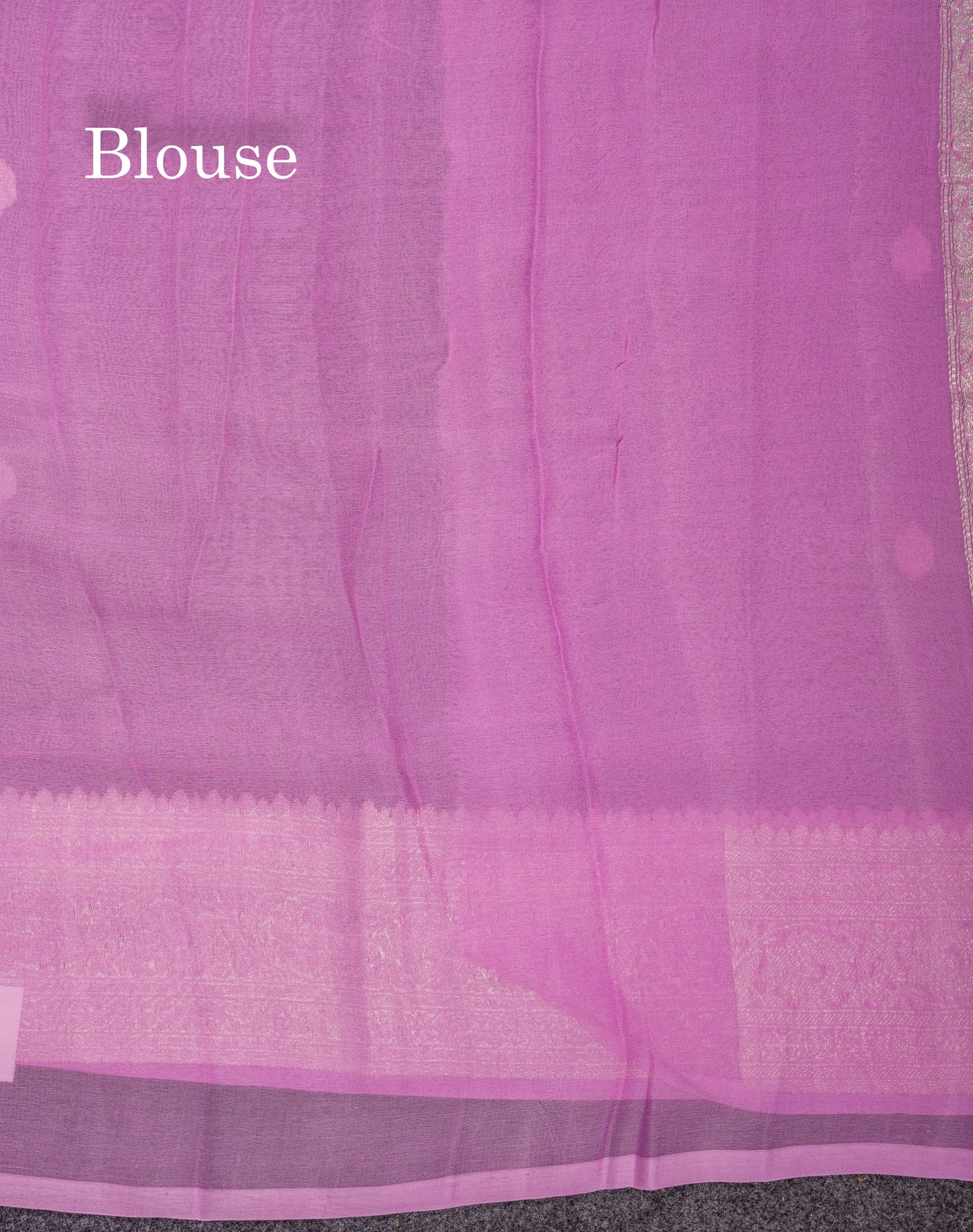 Beautiful Baby Pink Handloom Banaras Pure Chiffon Saree With Fancy Border
