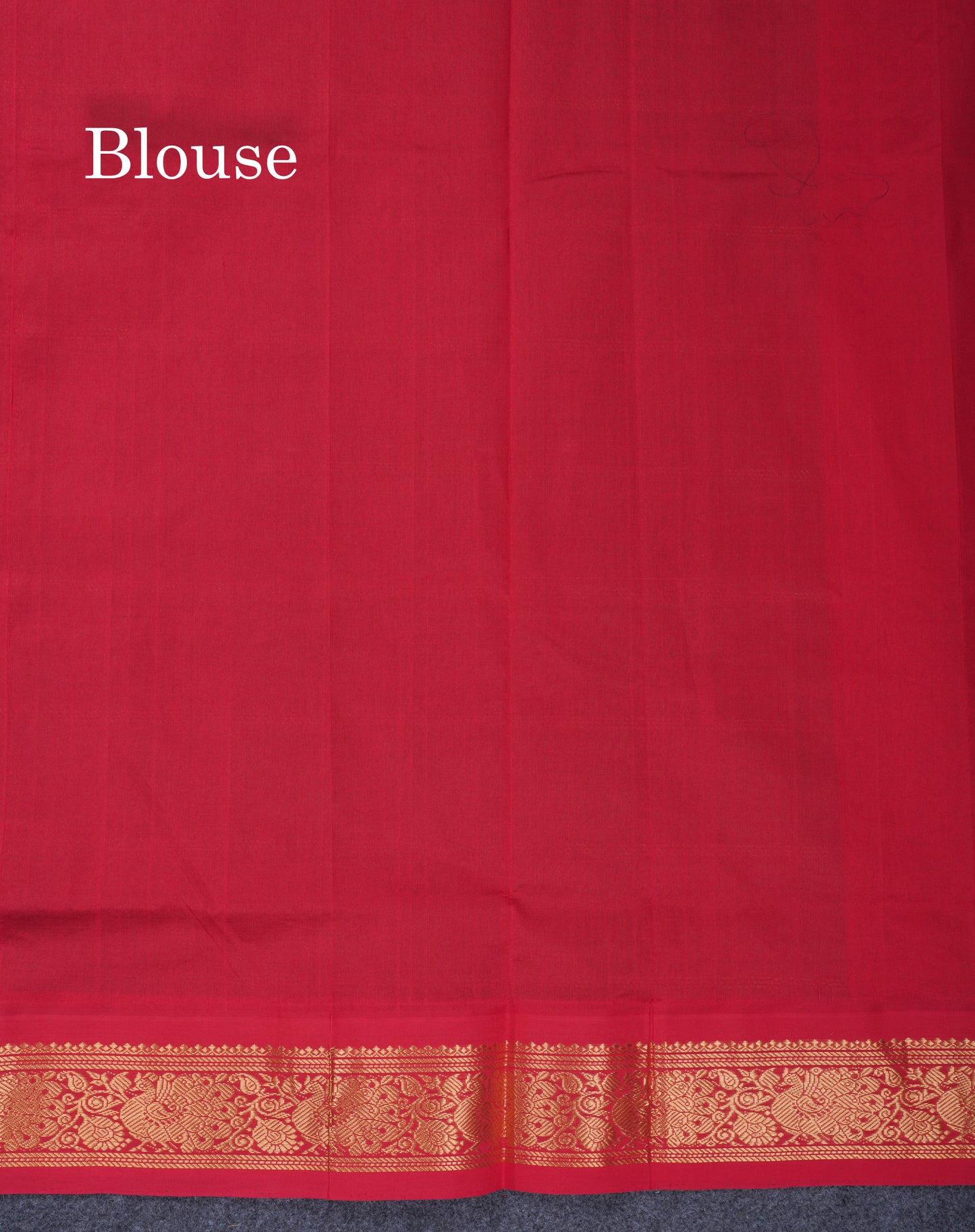 Bottle Green Checks With Butta Semi Silk Cotton Saree With Contrast Chilly Red Traditional Border