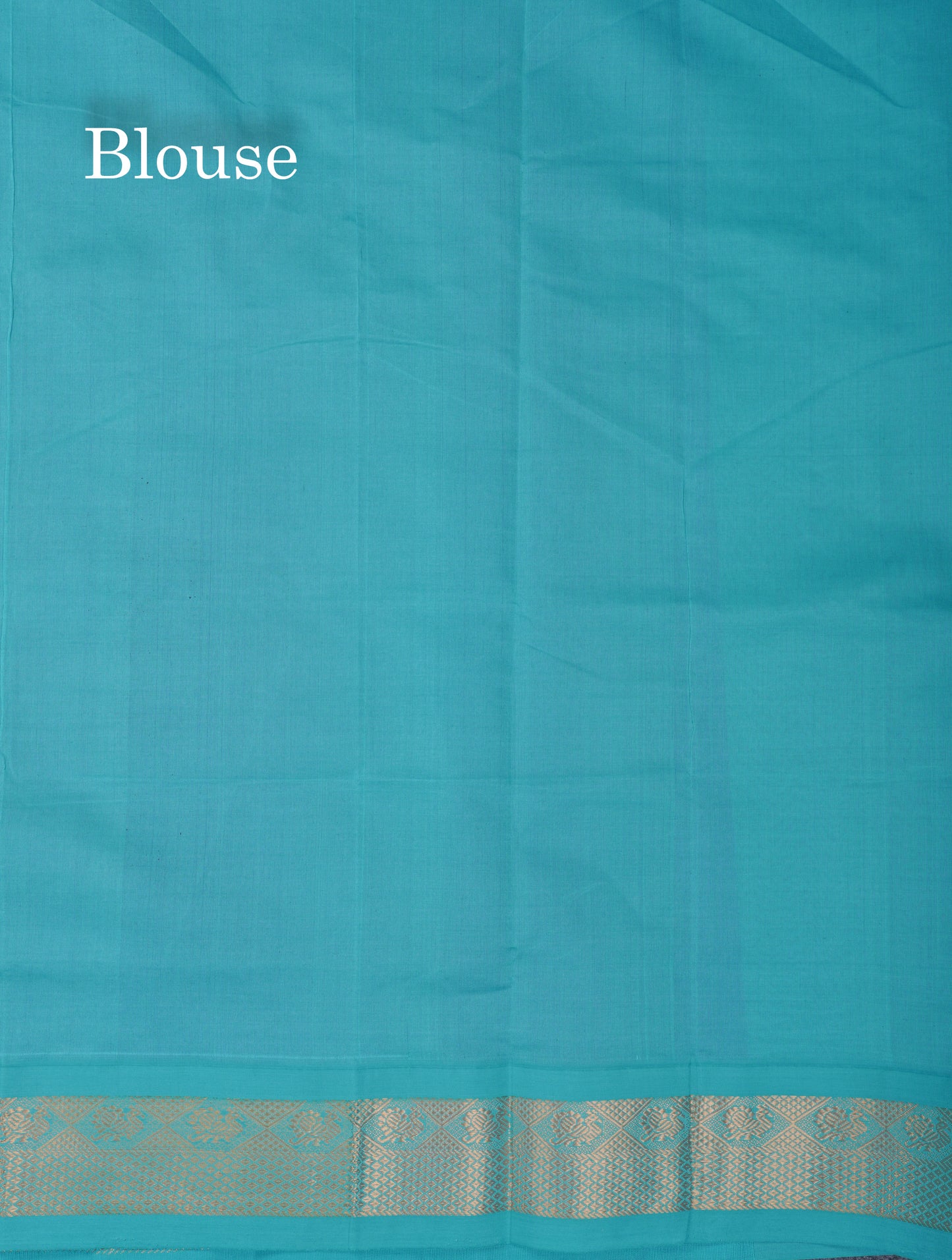 Royal Blue Plain Silk Cotton Saree With Contrast Sapphire Blue Border