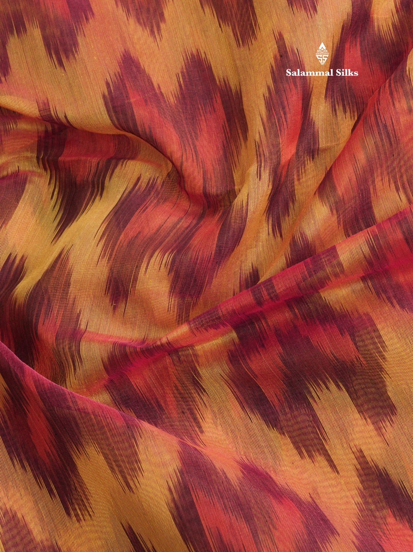 Premium Mustard Yellow Pochampalli SICO Cotton Saree With Gold Zari Border