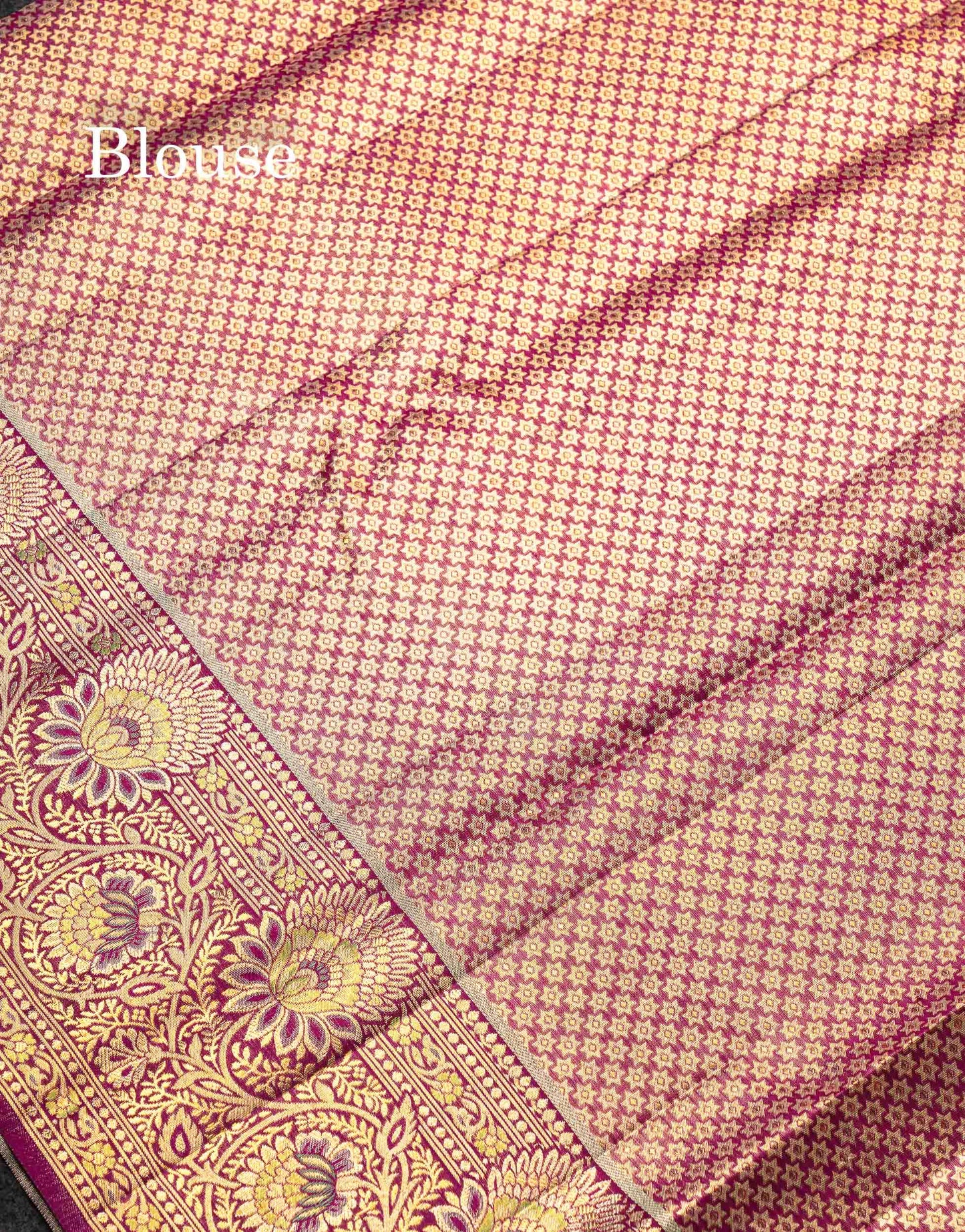 Beautiful Light Green Tissue Bridal Pure Kanjivaram Silk Saree With Contrast Dark Purple Menakari Work Border