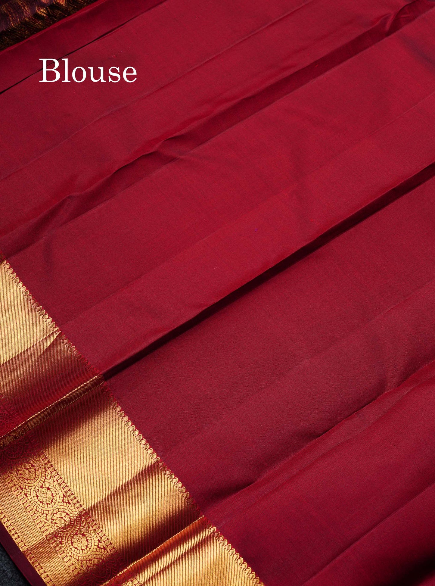 Beautiful Dark Maroon Bridal Pure Kanjivaram Silk Saree With Traditional Border