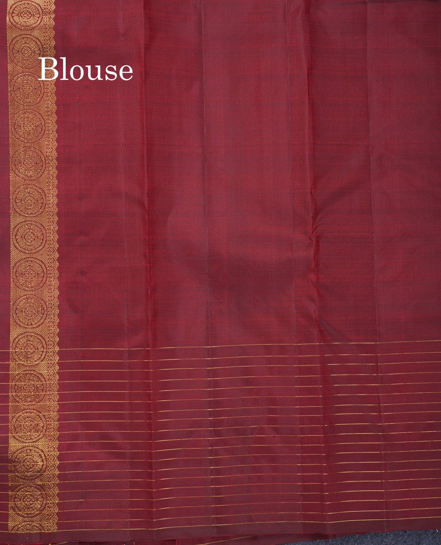 Dual Tone Red Fancy Pure Kanjivaram Silk Saree With Contrast Dark Maroon Border