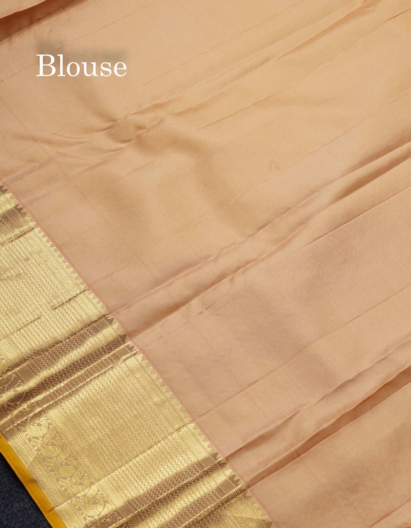 Beautiful Sandal Bridal Pure Kanjivaram Silk Saree With Traditional Border