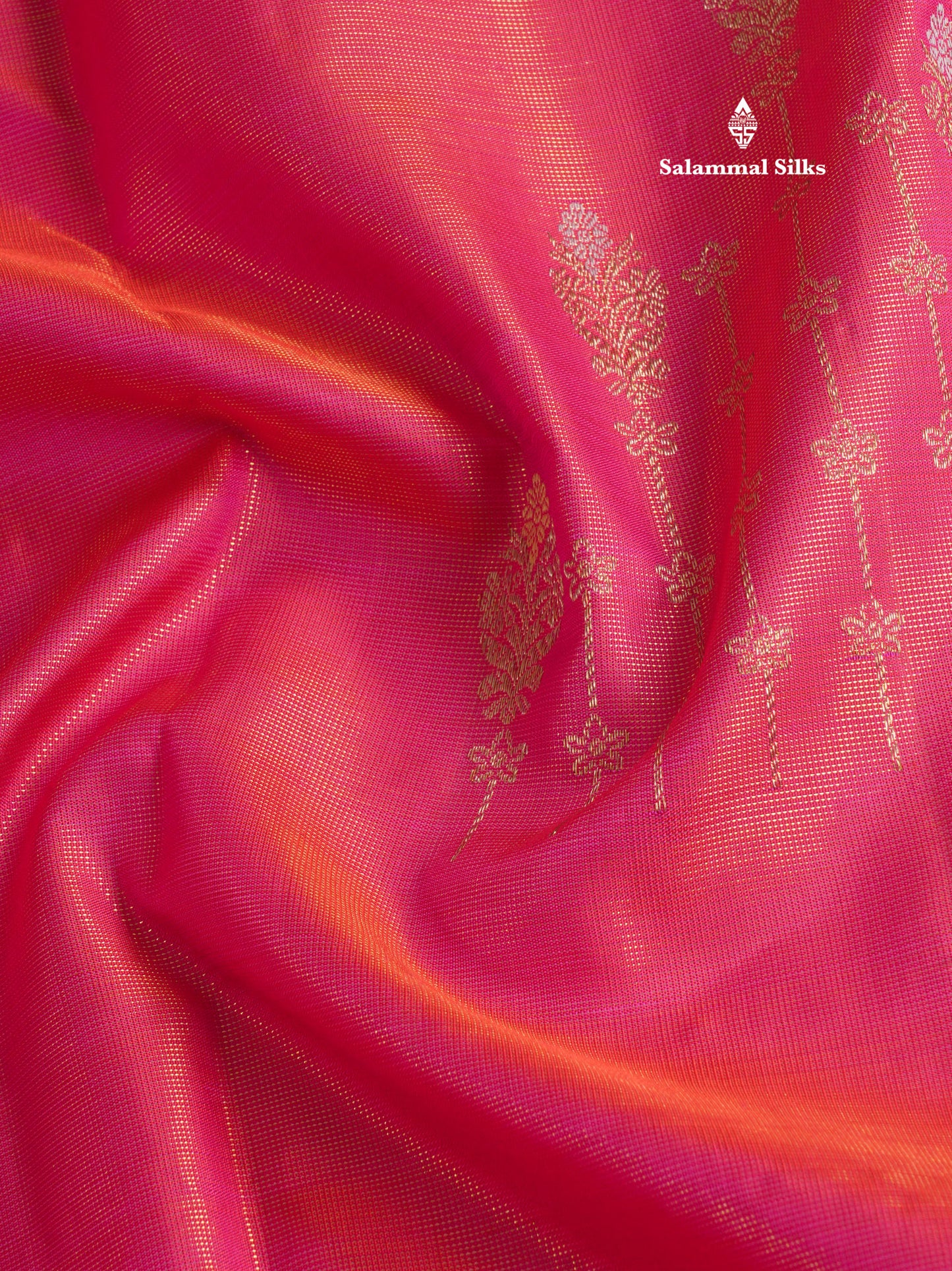 Beautiful Pink Fancy Vairaoosi Pure Kanjivaram Silk Saree with Contrast Rexona Green Blouse
