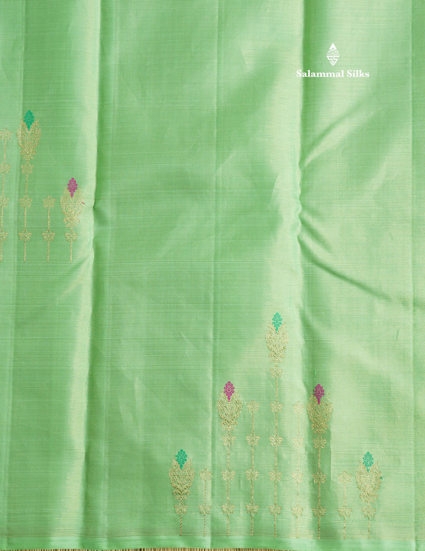 Beautiful Pink Fancy Vairaoosi Pure Kanjivaram Silk Saree with Contrast Rexona Green Blouse