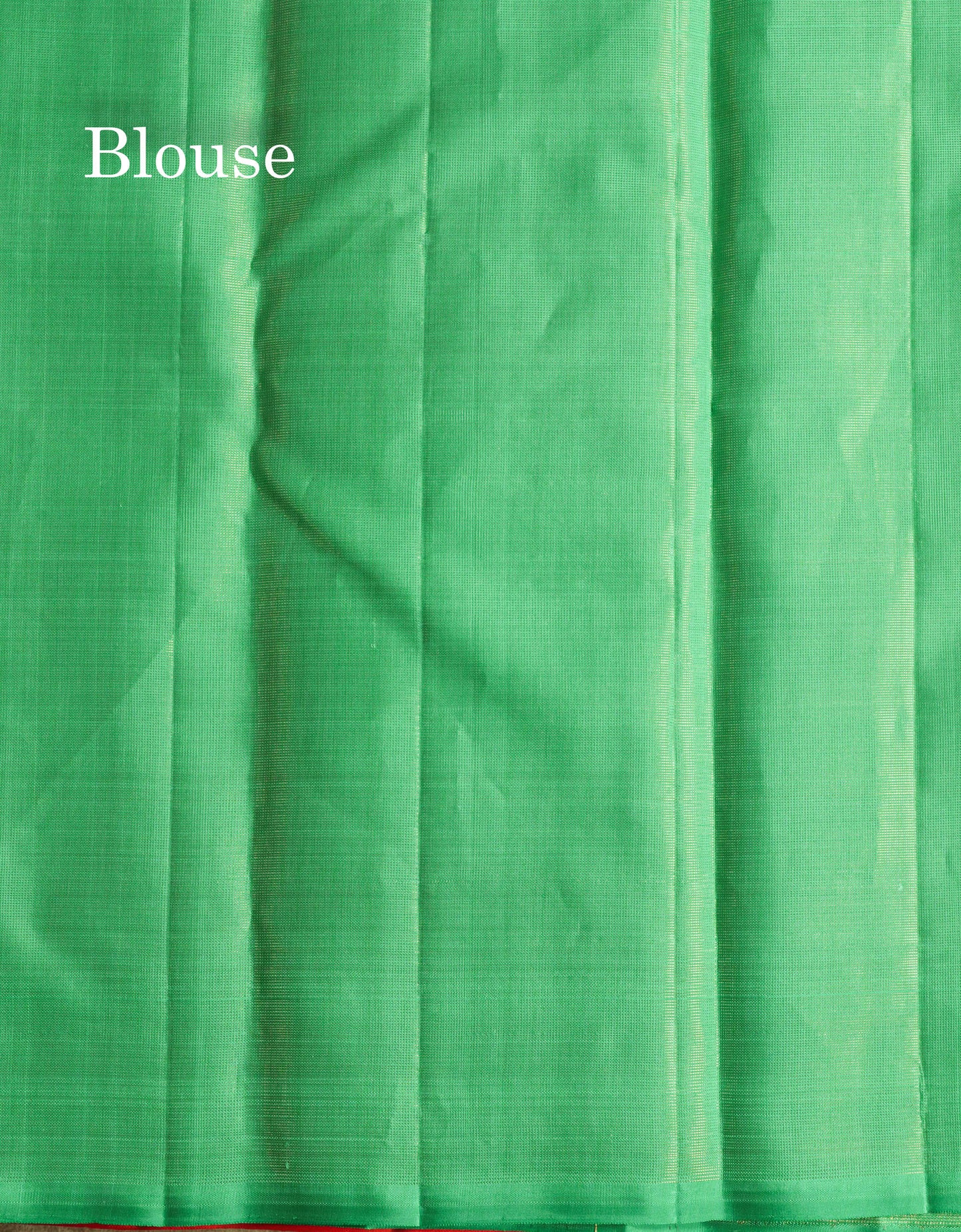 Orange Fancy Vairaoosi Pure Kanjivaram Silk Saree with Contrast Rexona Green Blouse