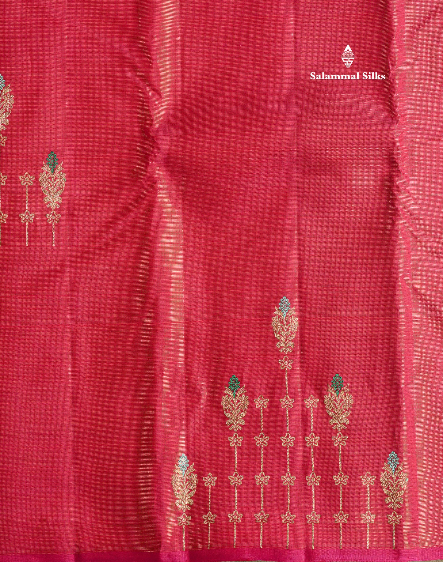 Beautiful Pink Fancy Vairaoosi Pure Kanjivaram Silk Saree with Contrast Rexona Green Blouse