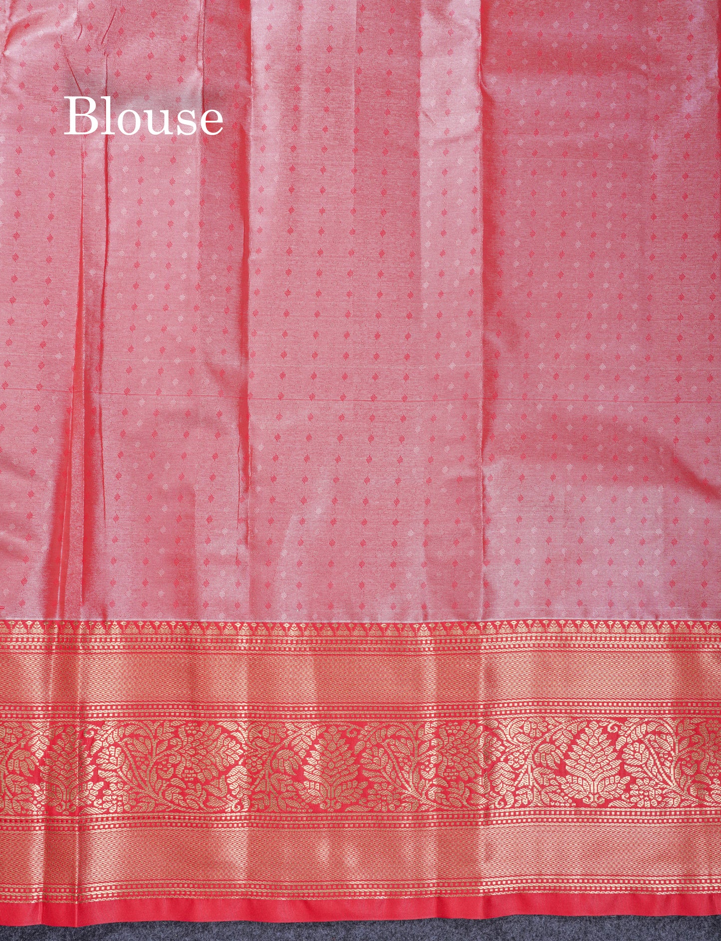 Cream Sandal Tissue Semi Silk Saree With Contrast Chilly Red Traditional Evening Morning Border