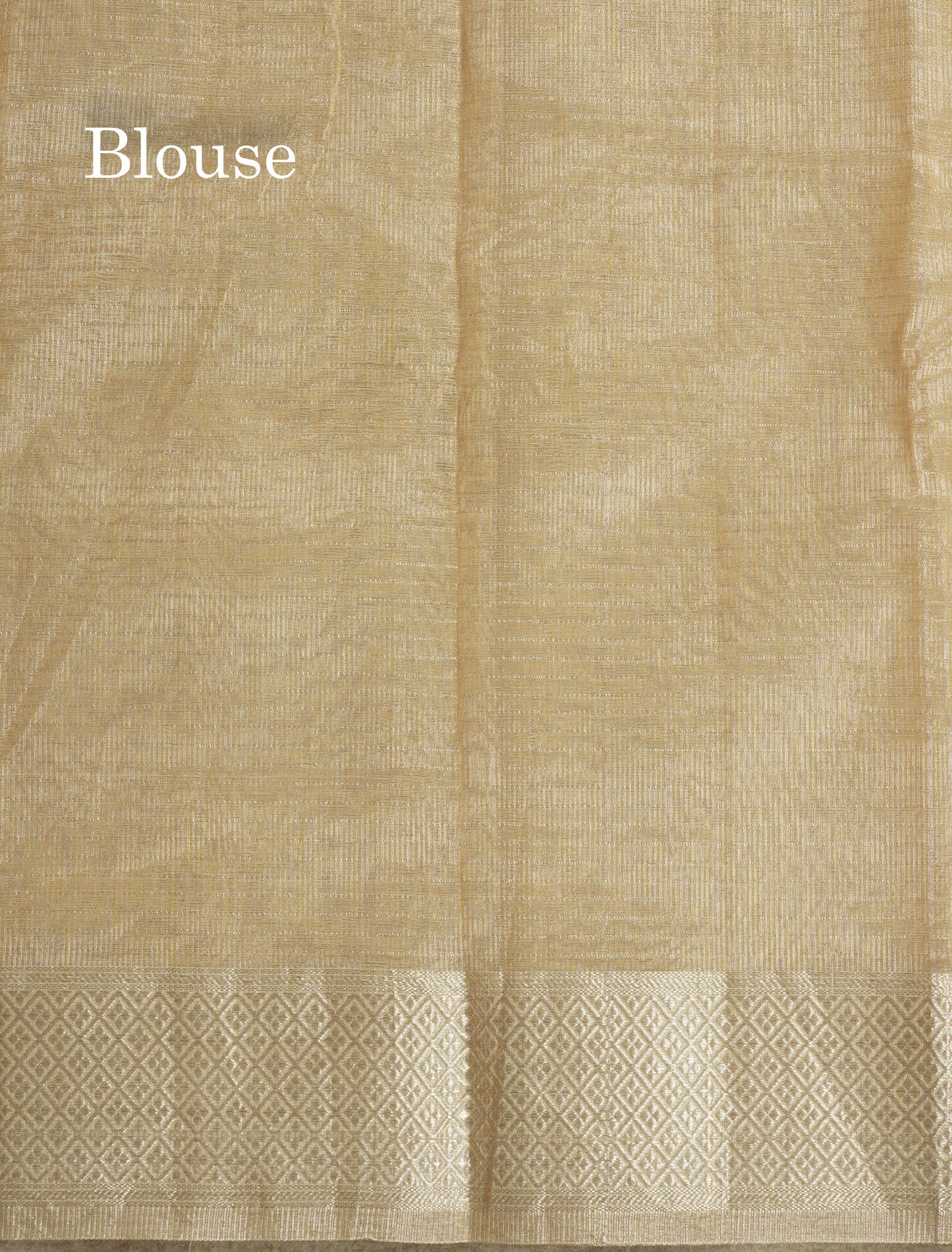 Baby Pink Fancy Tissue Kota Saree With Zari Lines Blouse