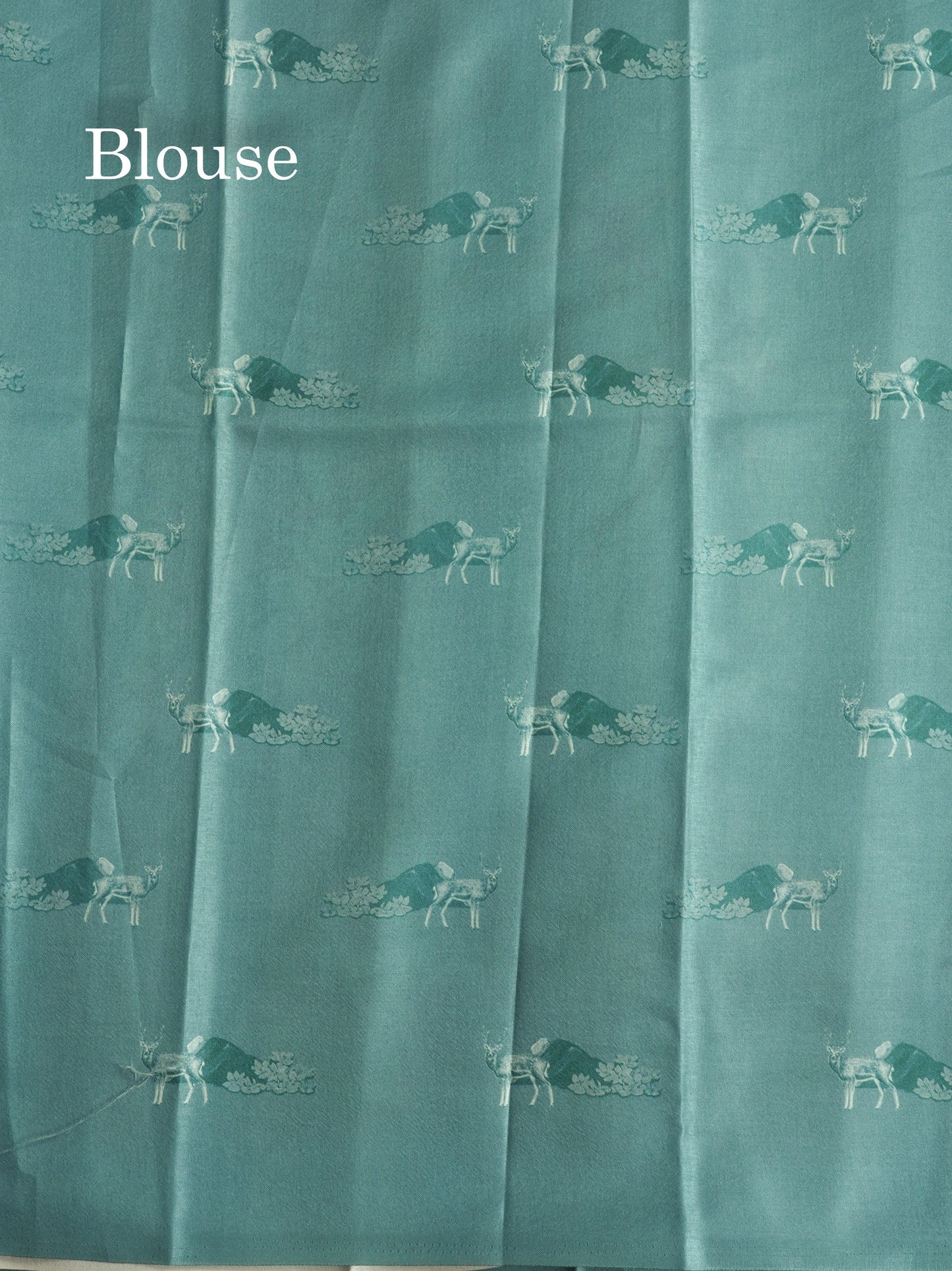 Sandal Printed Semi Tussar Saree With Village Theme Border