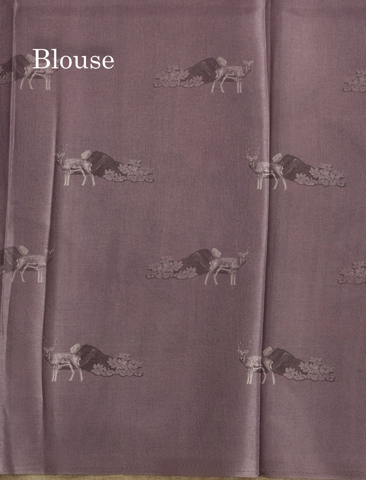 Sandal Printed Semi Tussar Saree With Village Theme Border