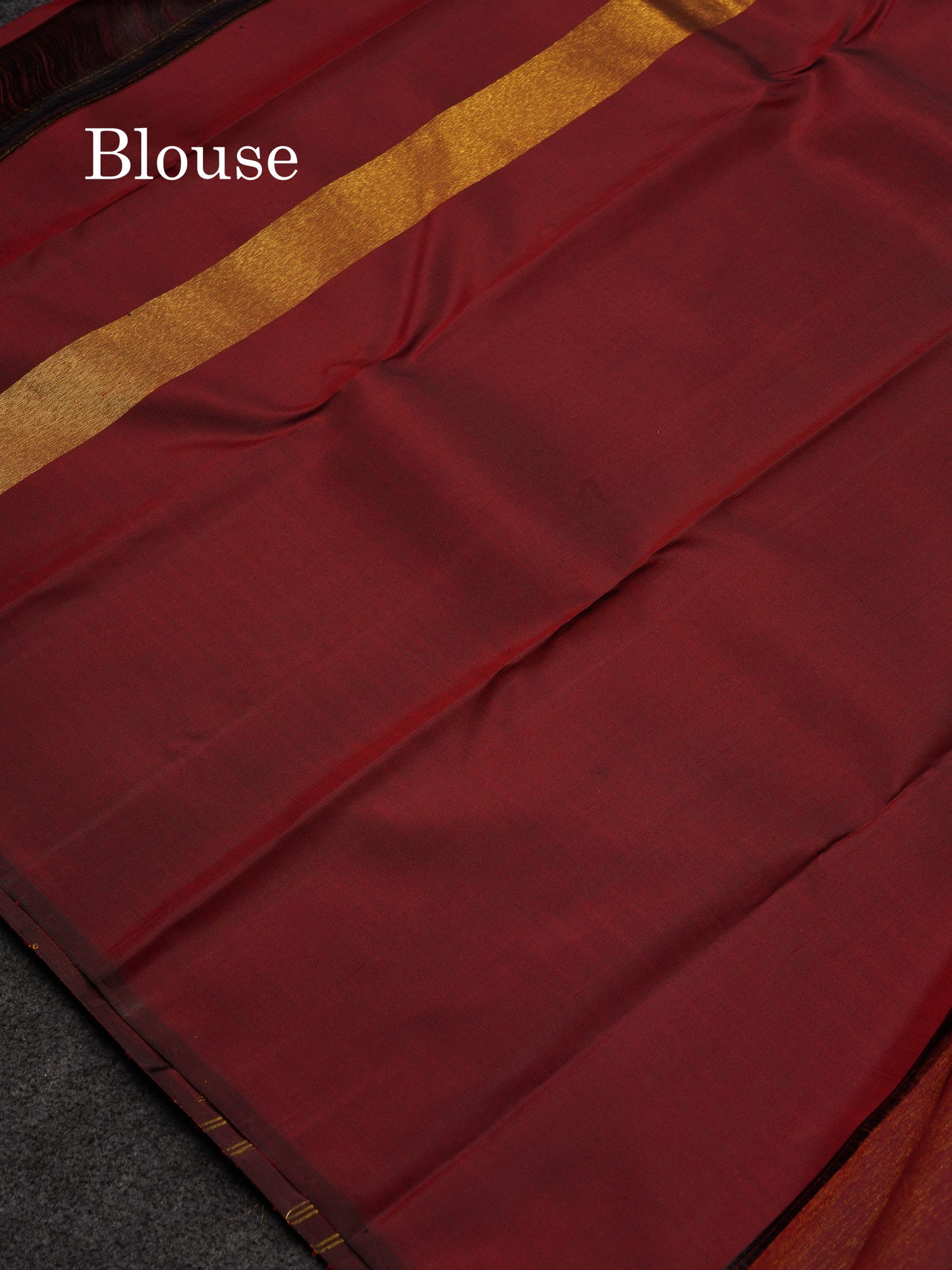 Beautiful Dark Maroon 8Kol Pure Kanjivaram Silk Saree With Traditional Raising Temple Border