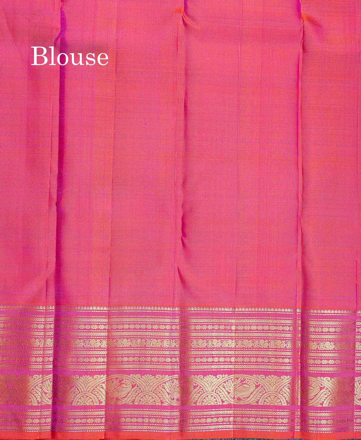 Pure Kanjivaram Silk Saree - Maroon Colour Body Small Checks With Butta & Contrast Orange Border