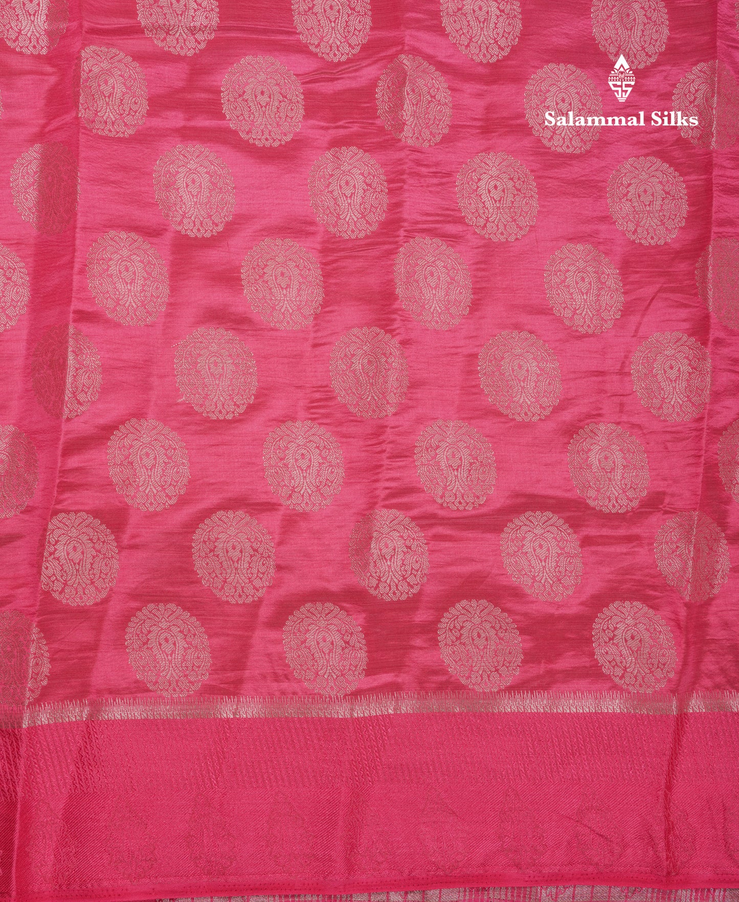 Beautiful Pink Shade Semi Raw Silk Saree With Fancy Border