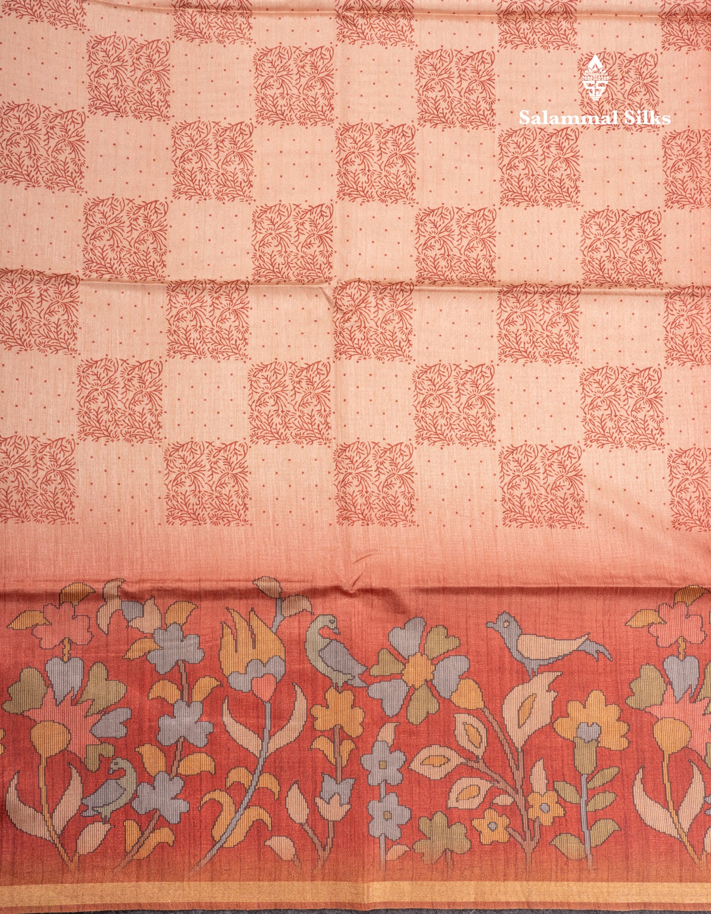 Pista Green Semi Tussar Fancy Saree With Small Ribbon Border