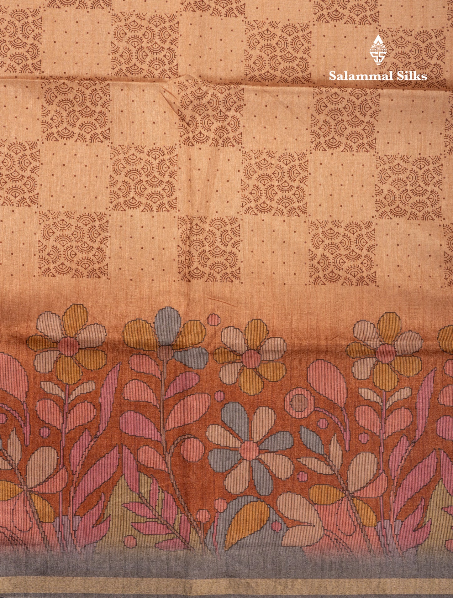 Pista Green Semi Tussar Fancy Saree With Small Ribbon Border