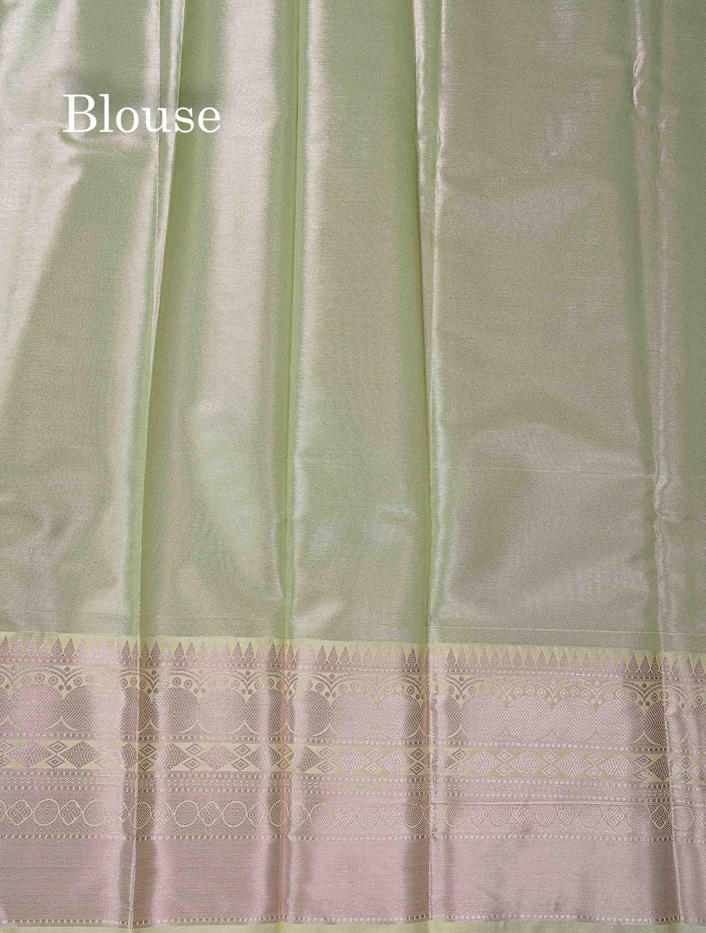 Beautiful Light Elaichi Green Semi Silk Saree With Traditional Evening Morning Border