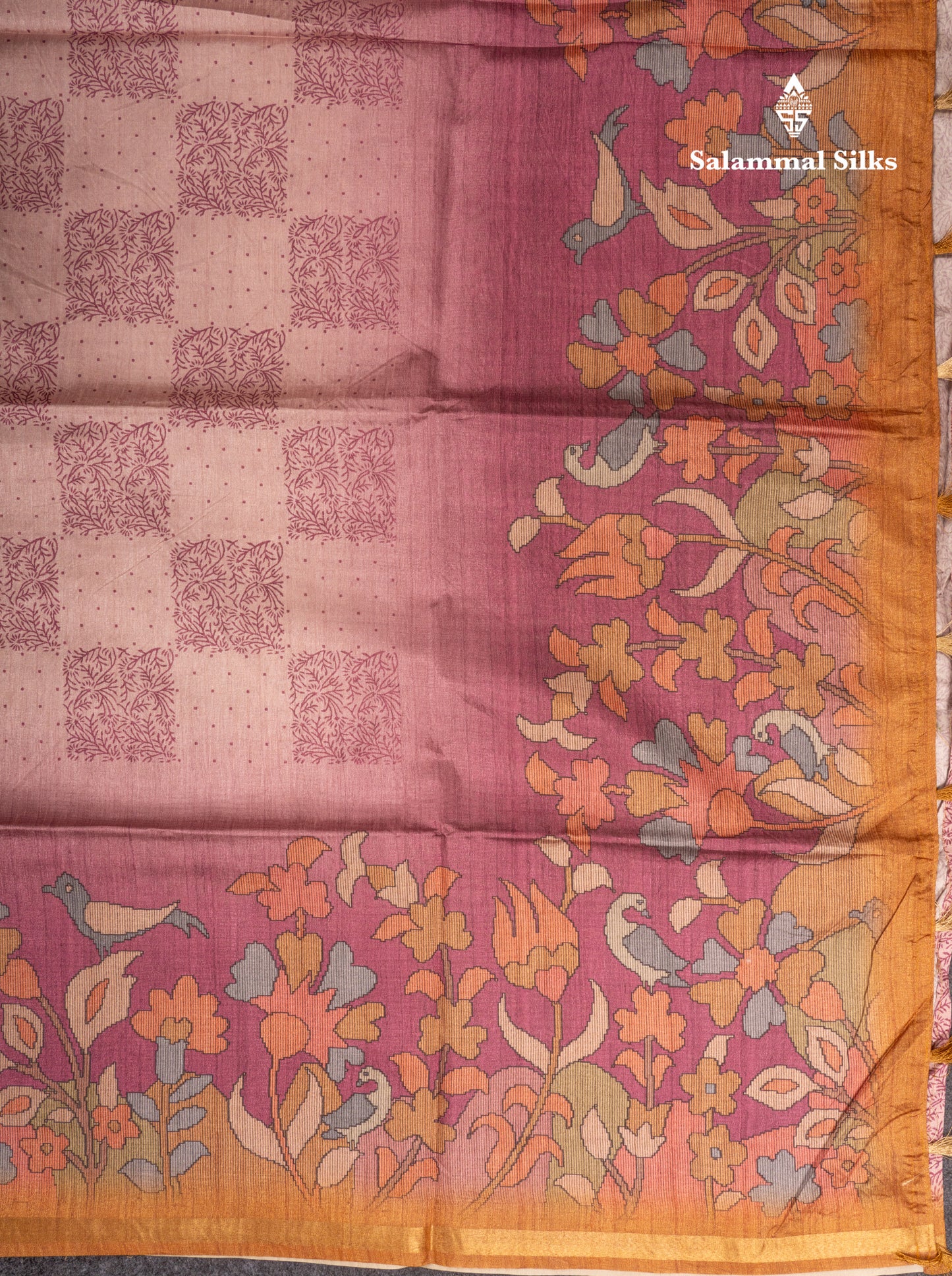 Pista Green Semi Tussar Fancy Saree With Small Ribbon Border