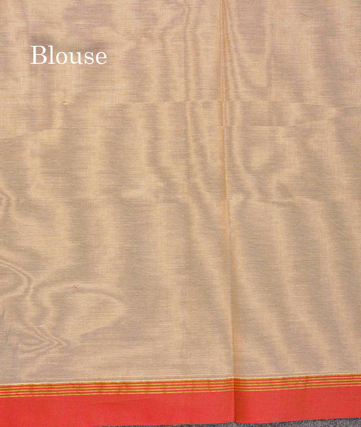Pure Cotton Saree - Beige Colour Body Thread Work Butta With Traditional Temple Border