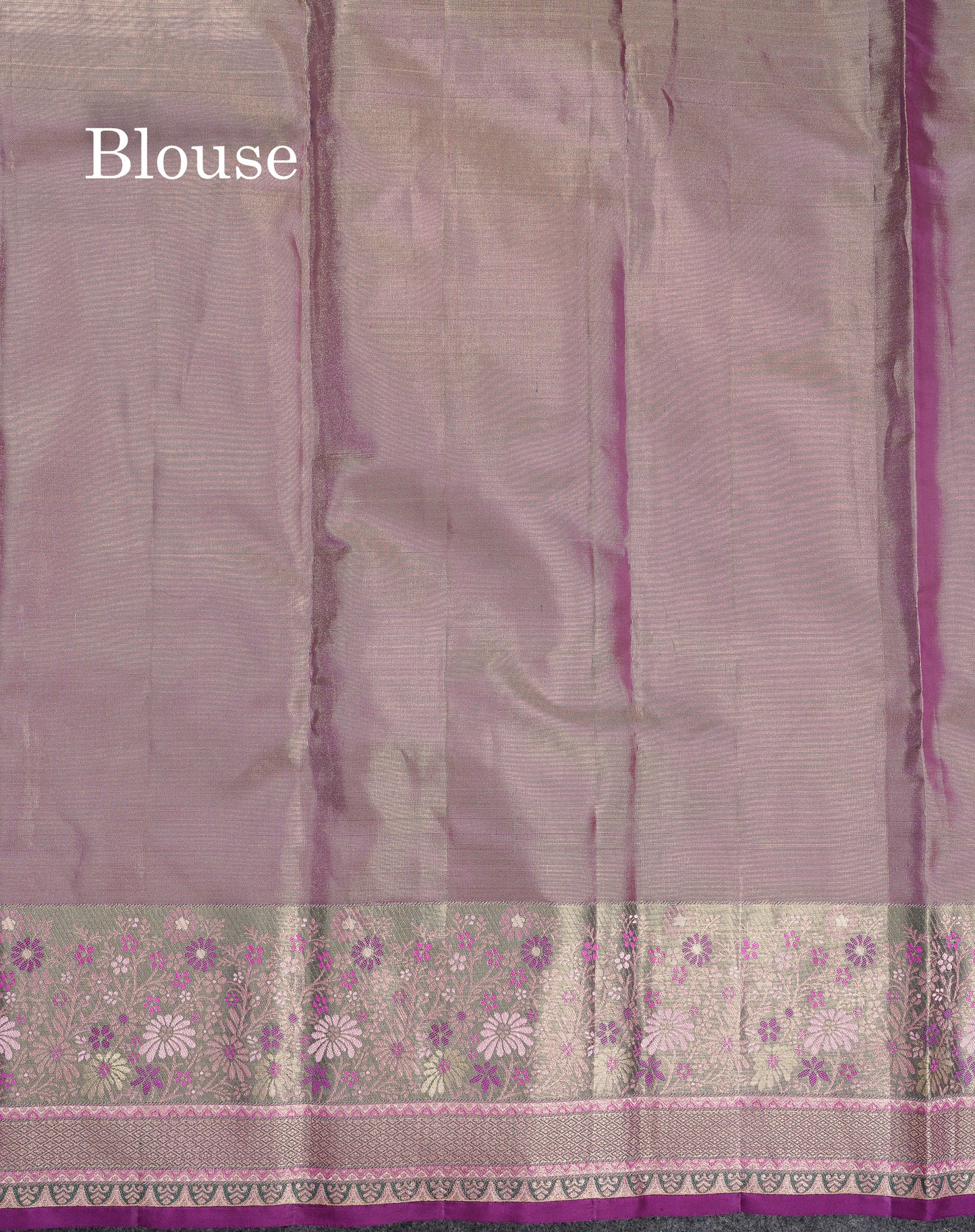 Beautiful Peach Tissue Menakari Work Bridal Pure Kanjivaram Silk Saree With Contrast Dark Purple Fancy Border