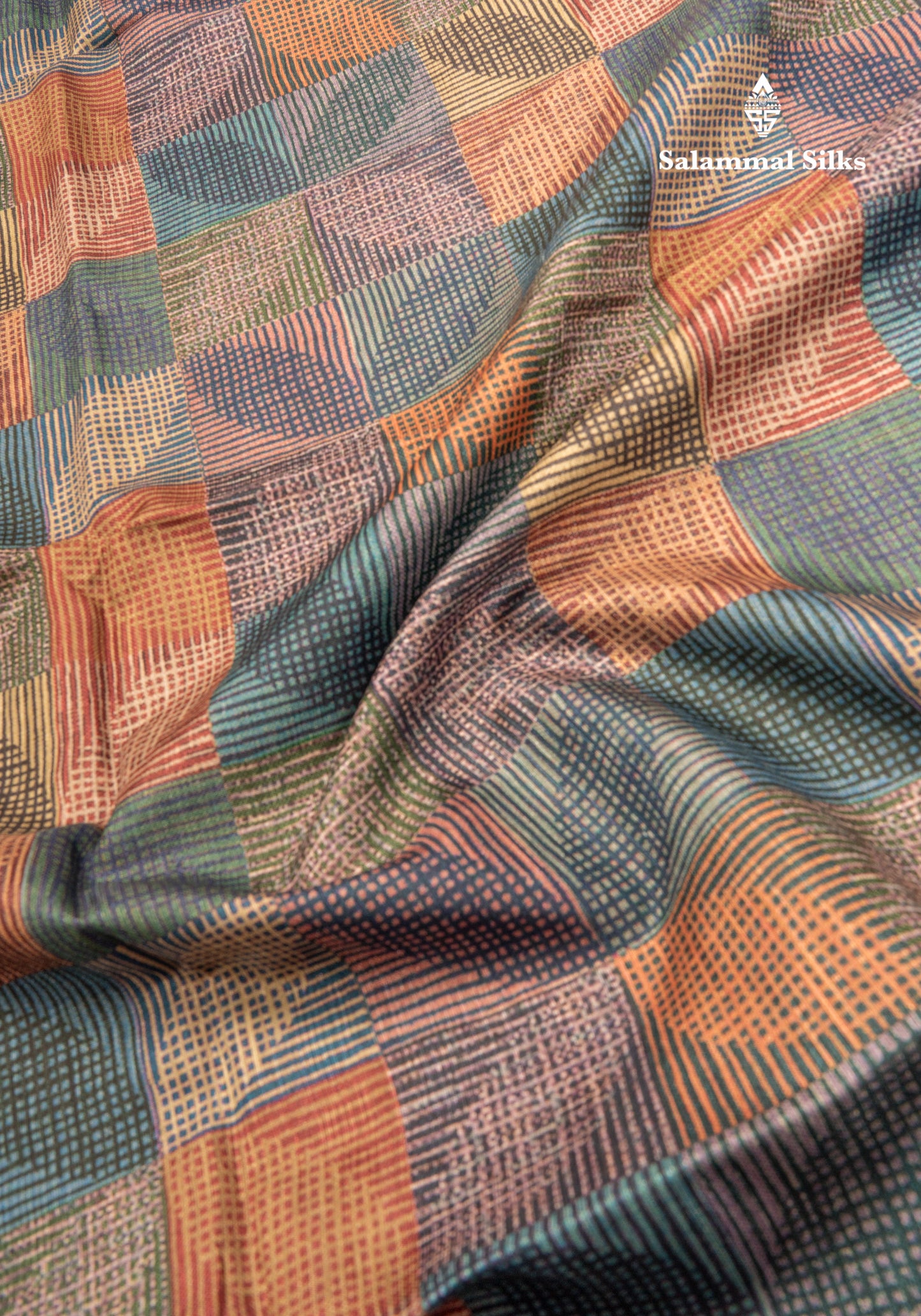 Brown Semi Tussar Fancy Saree With Gold Border