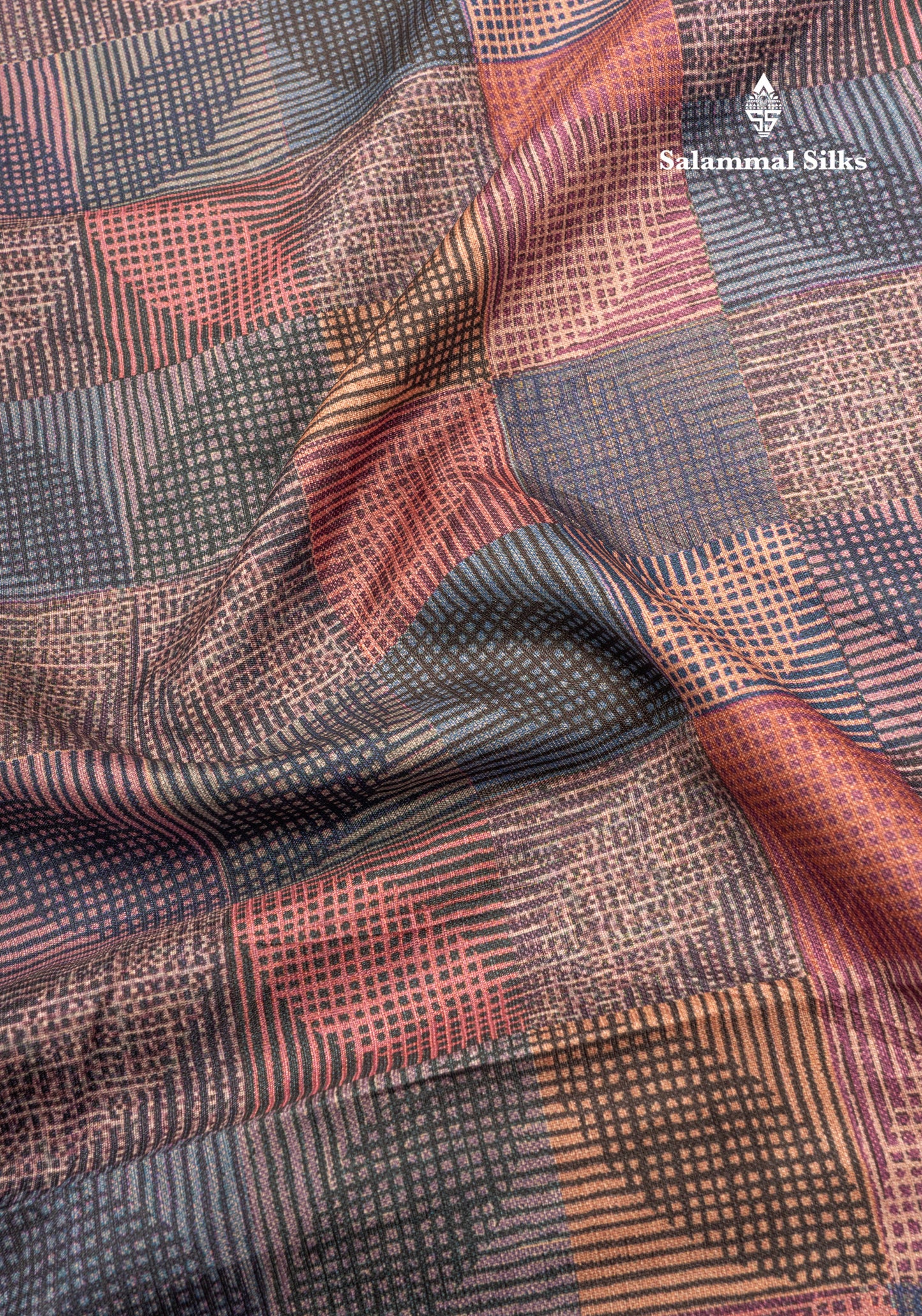 Brown Semi Tussar Fancy Saree With Gold Border